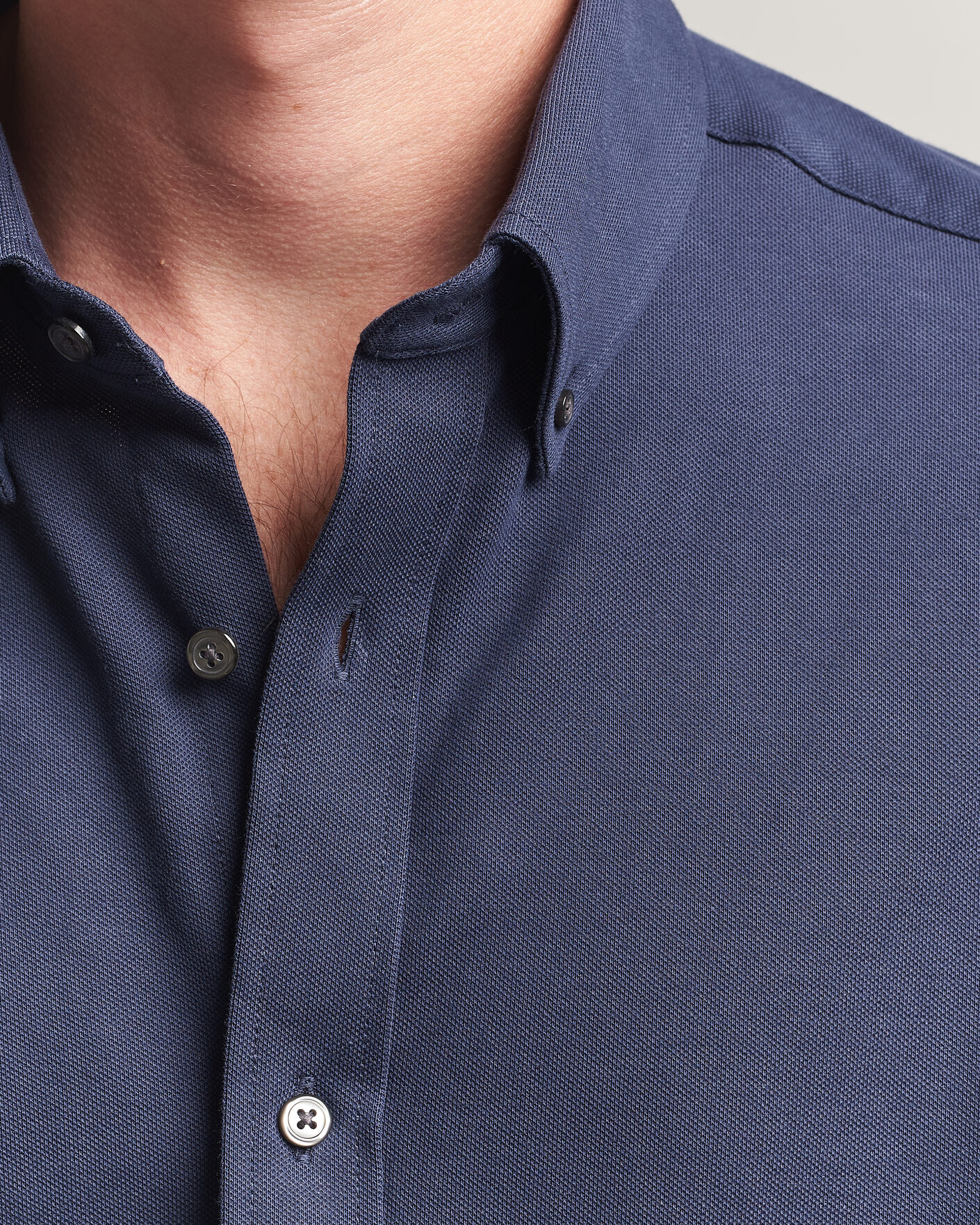 Herren | Hemden | Gant | Regular Fit Jersey Pique Shirt Marine