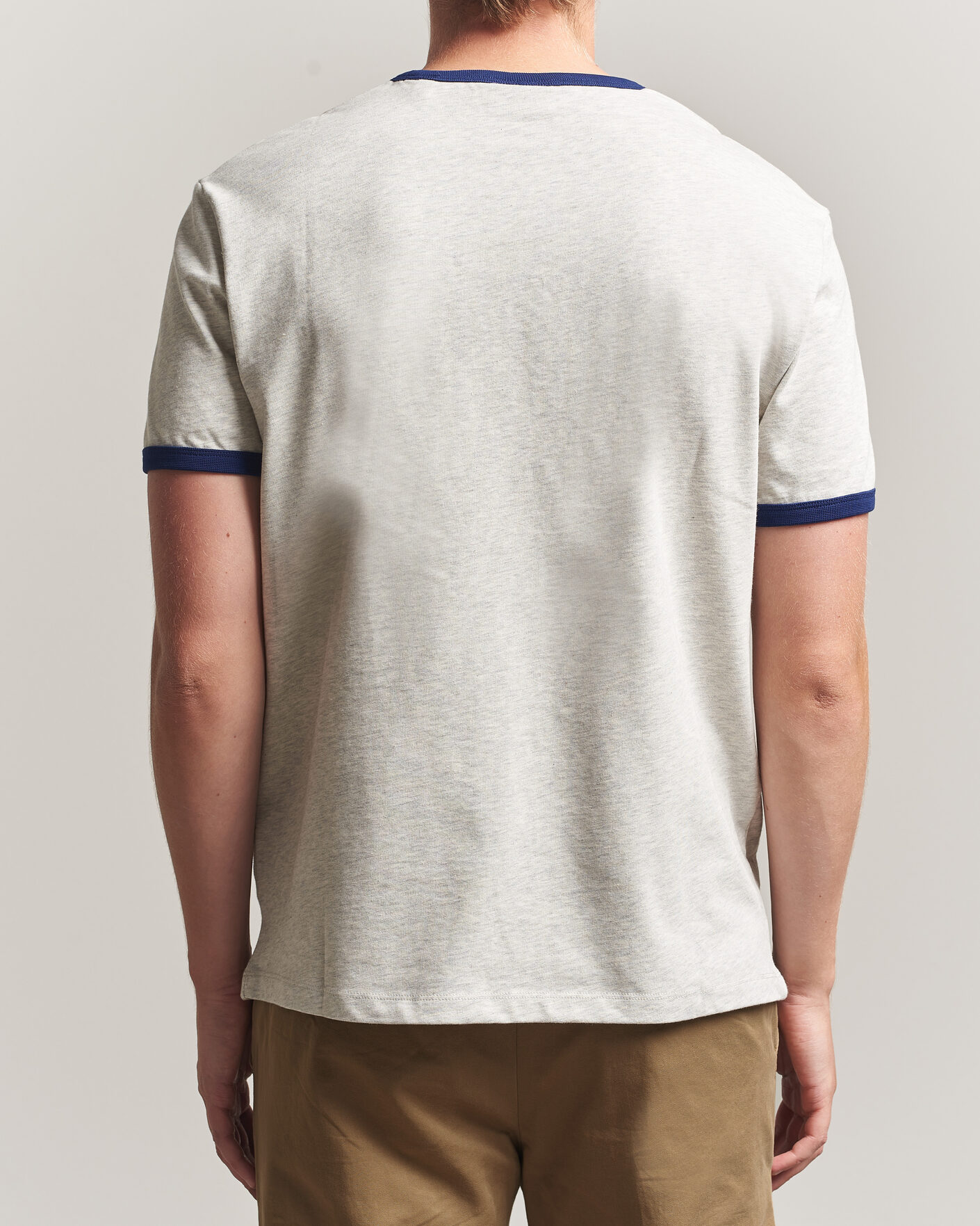 Herren | T-Shirts | Gant | YALE Crew Neck T-Shirt Grey Melange