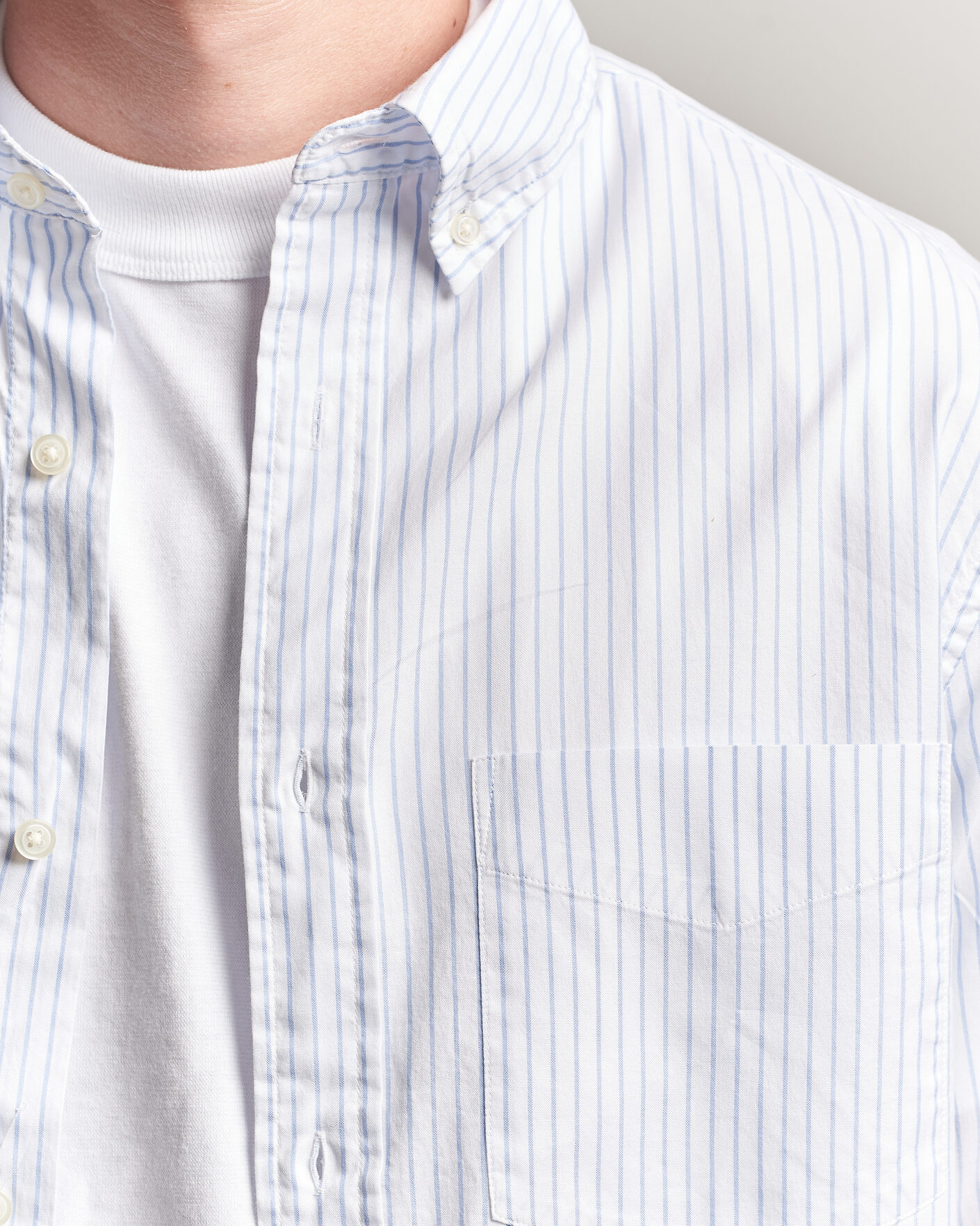 Herren | Hemden | Gant | YALE Regular Fit Striped Oxford Shirt Light Blue