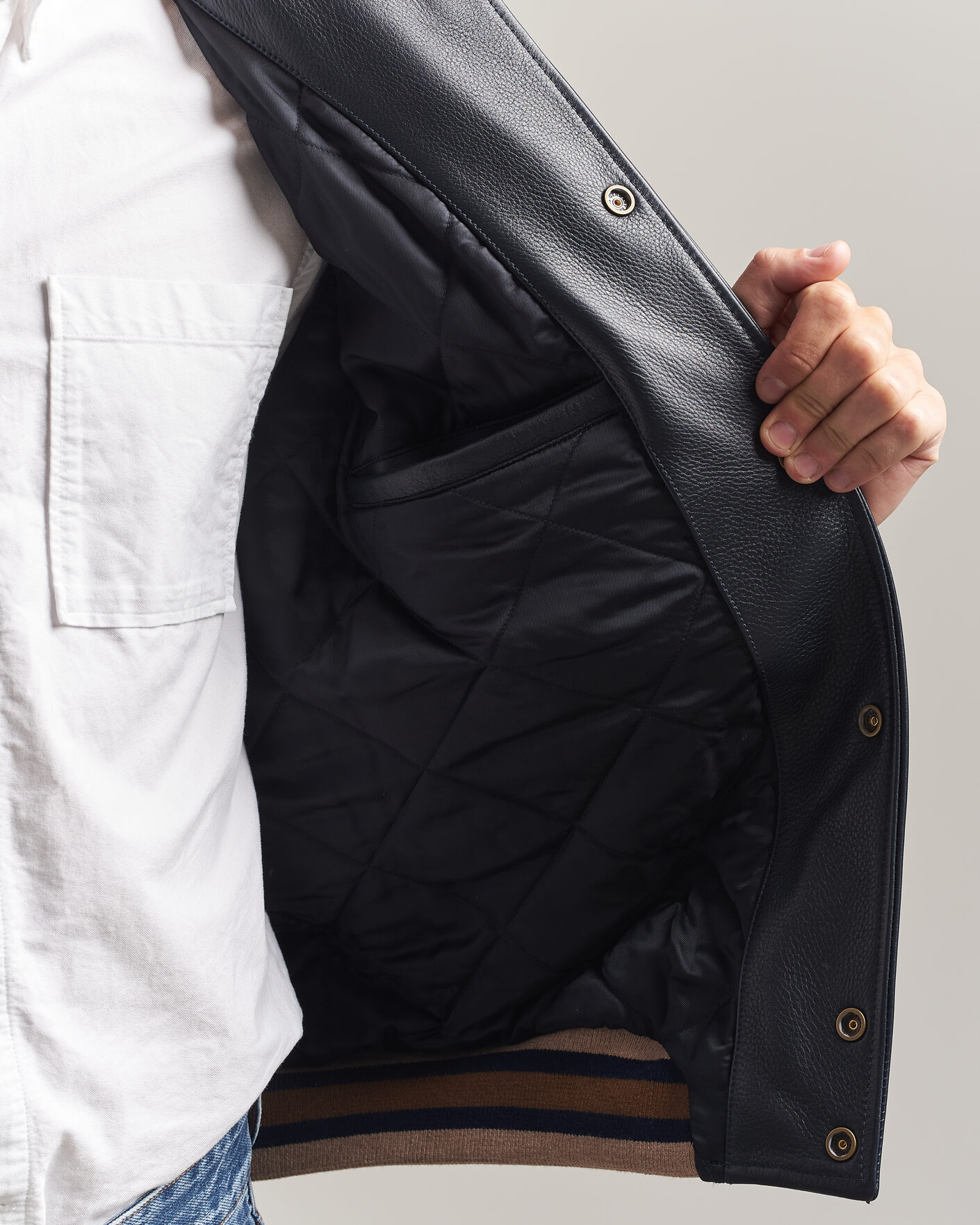 Herren | Jacken | Gant | YALE Suede/Leather Varsity Jacket Navy