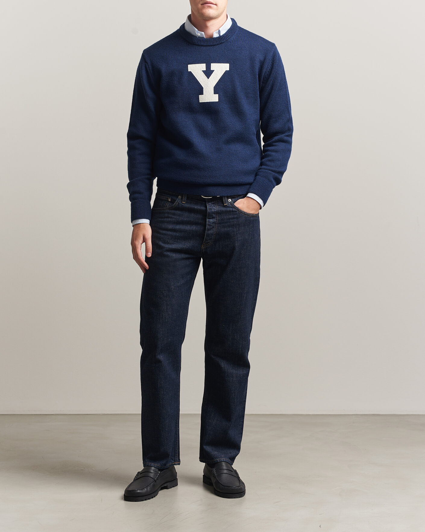 Herren | Pullover | Gant | YALE Merino Crew Neck Marine