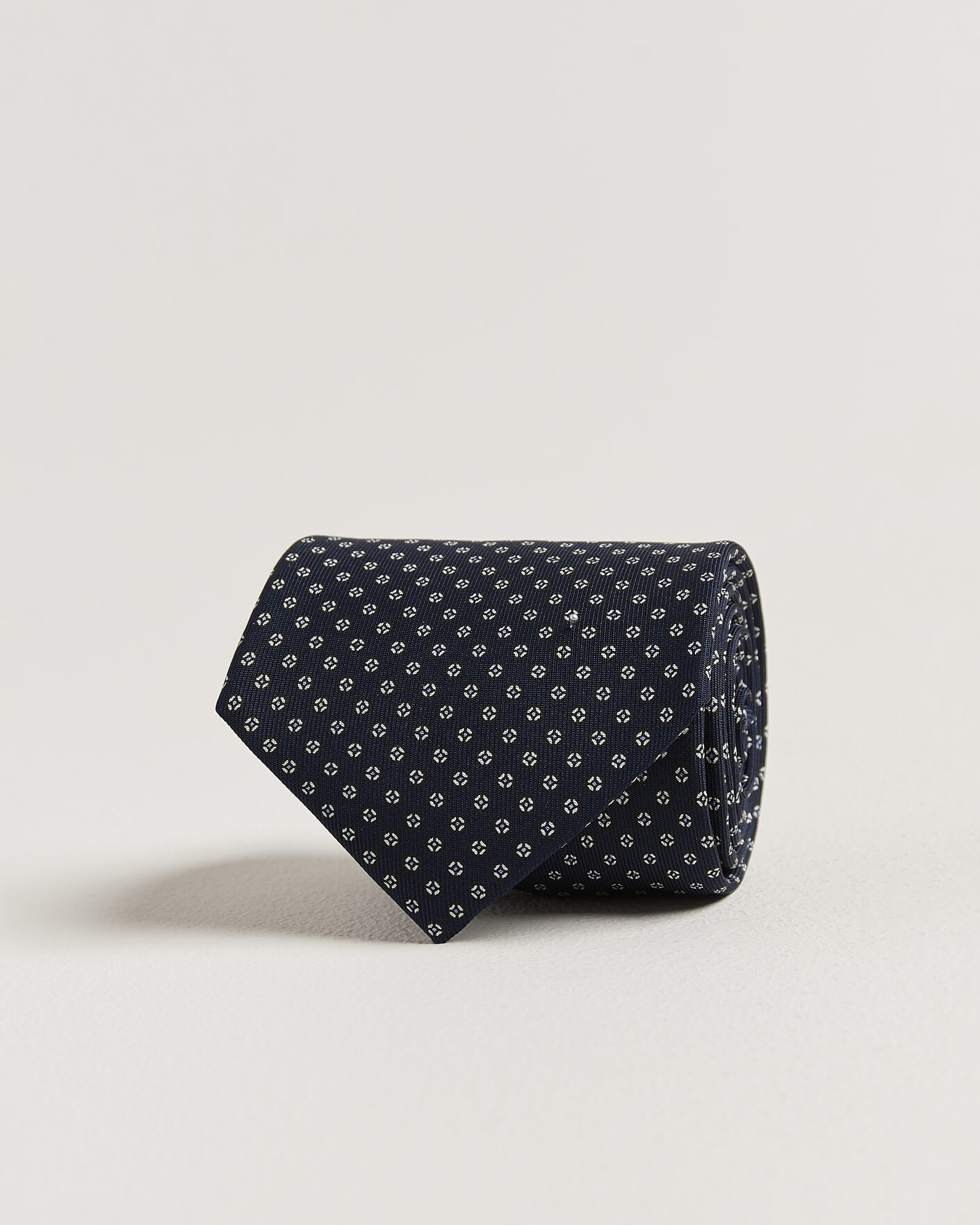 Herren | Neu im Onlineshop | E. Marinella | 3-Fold Printed Silk Tie Navy