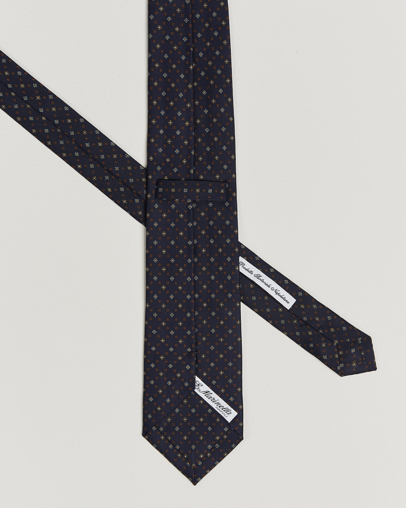 Herren | Krawatten | E. Marinella | 3-Fold Printed Silk Tie Navy