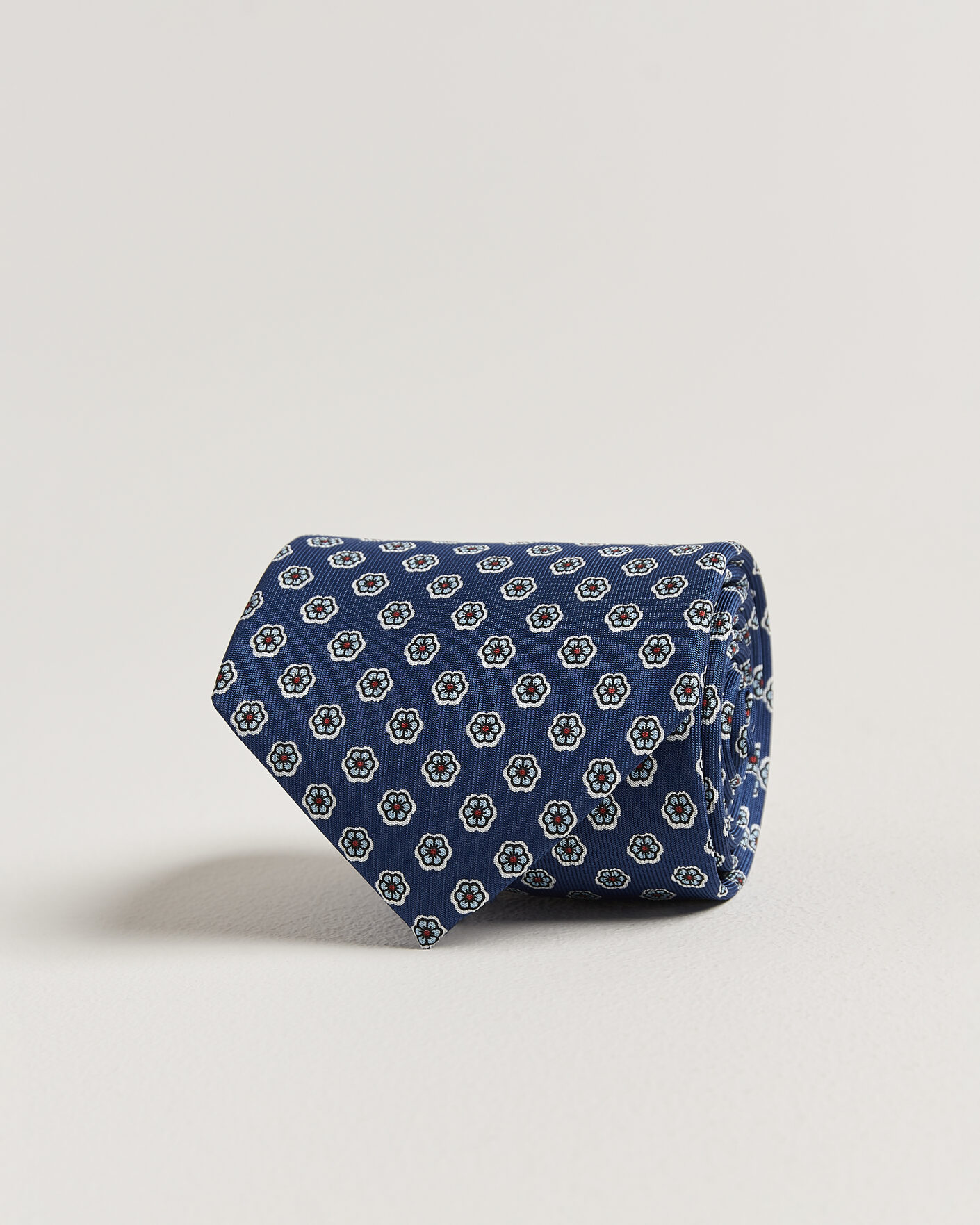 Herren | Krawatten | E. Marinella | 3-Fold Printed Silk Tie Dark Blue