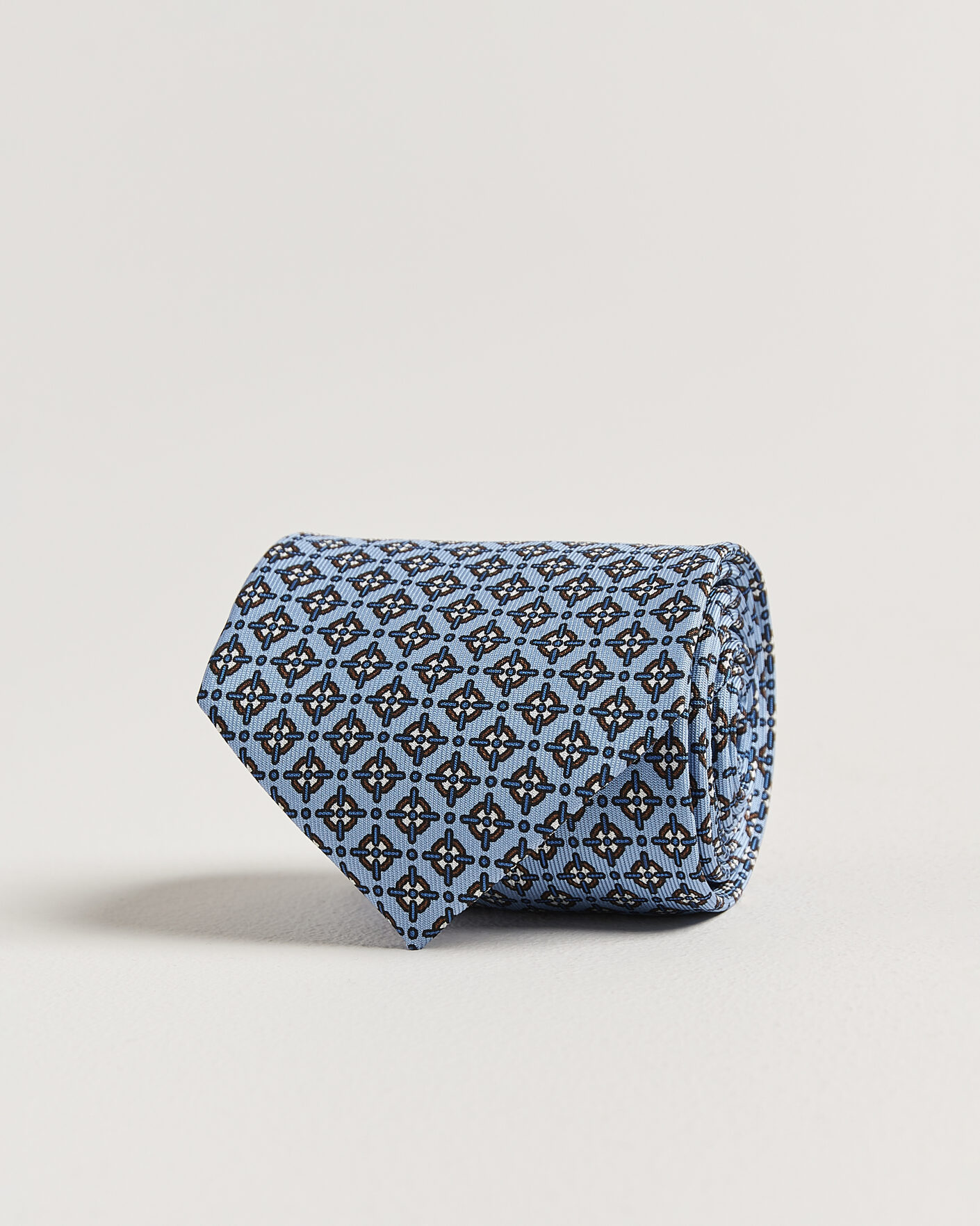 Herren | Neu im Onlineshop | E. Marinella | 3-Fold Printed Silk Tie Blue
