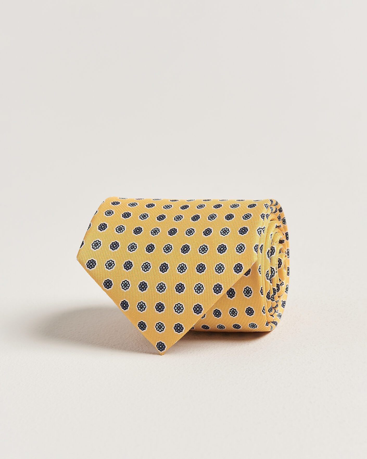 Herren | Neu im Onlineshop | E. Marinella | 3-Fold Printed Silk Tie Yellow