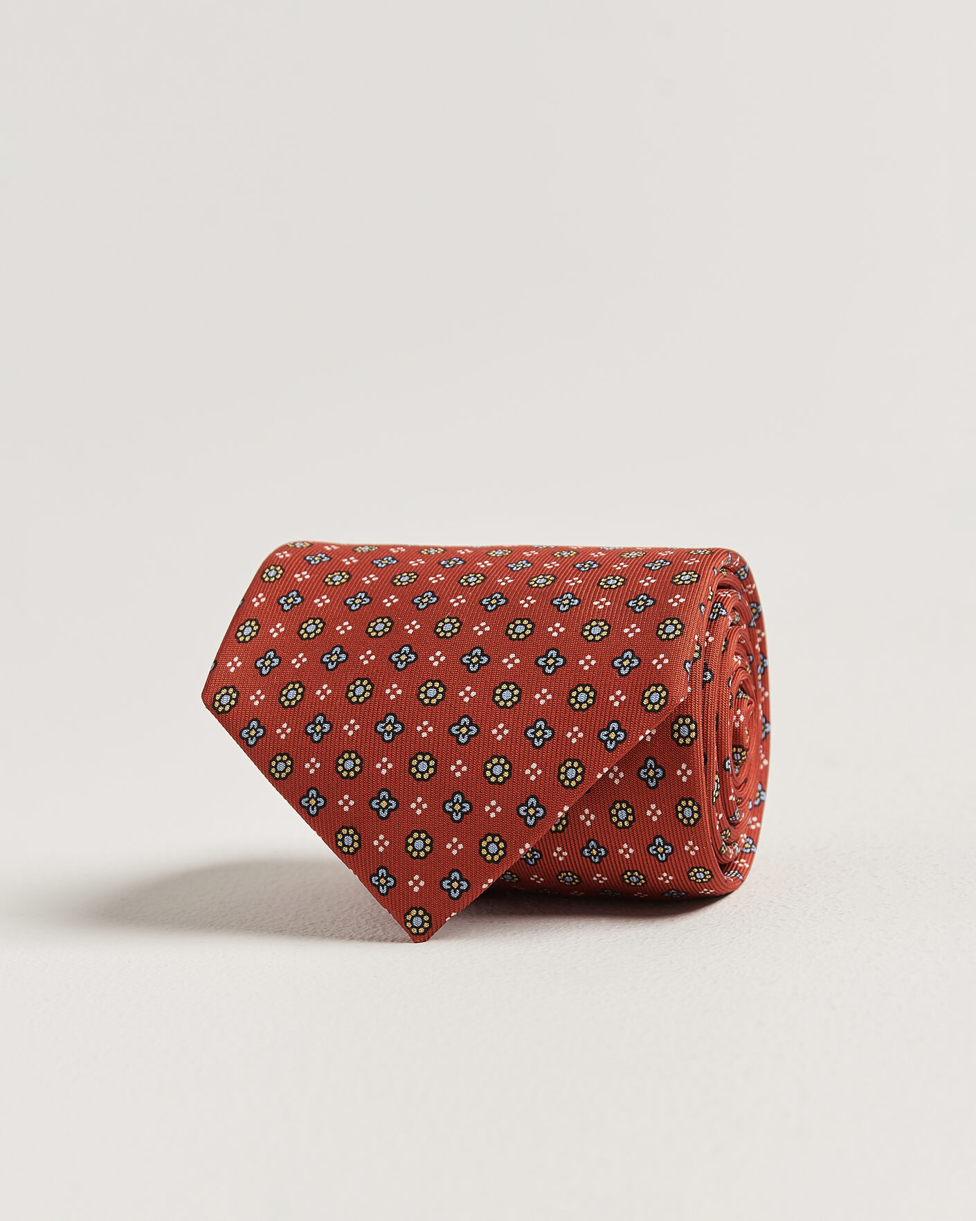 Herren | Neu im Onlineshop | E. Marinella | 3-Fold Printed Silk Tie Red