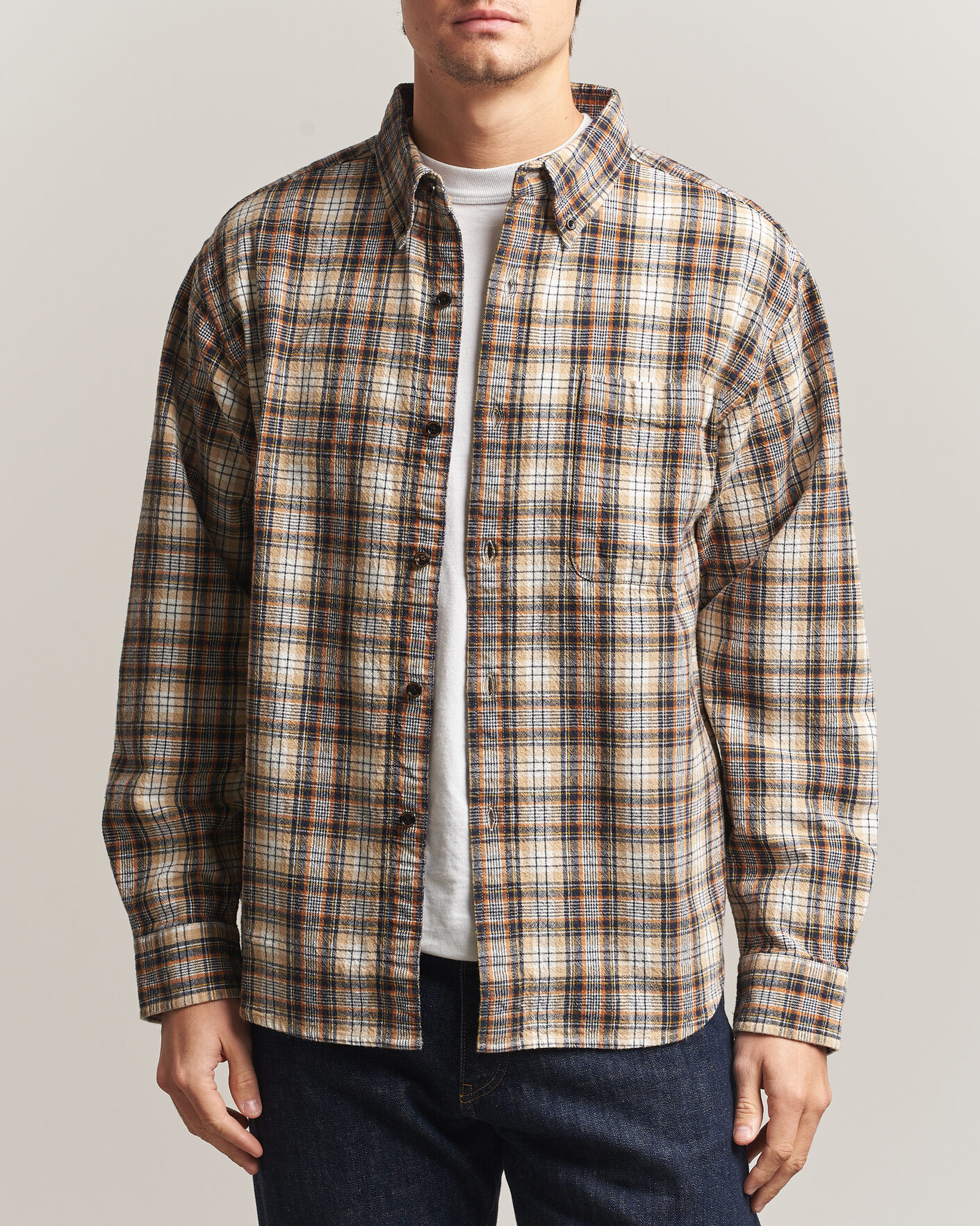 Herren | Hemden | Pendleton | Flannel Button Down Shirt Brown Check