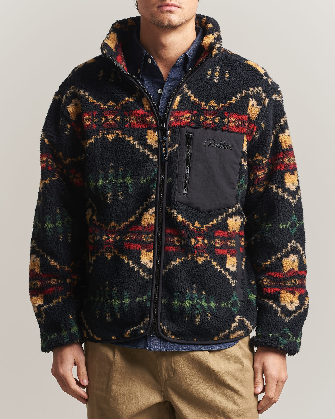 Herren | Pullover | Pendleton | Jacquard Sherpa Fleece Four Corners