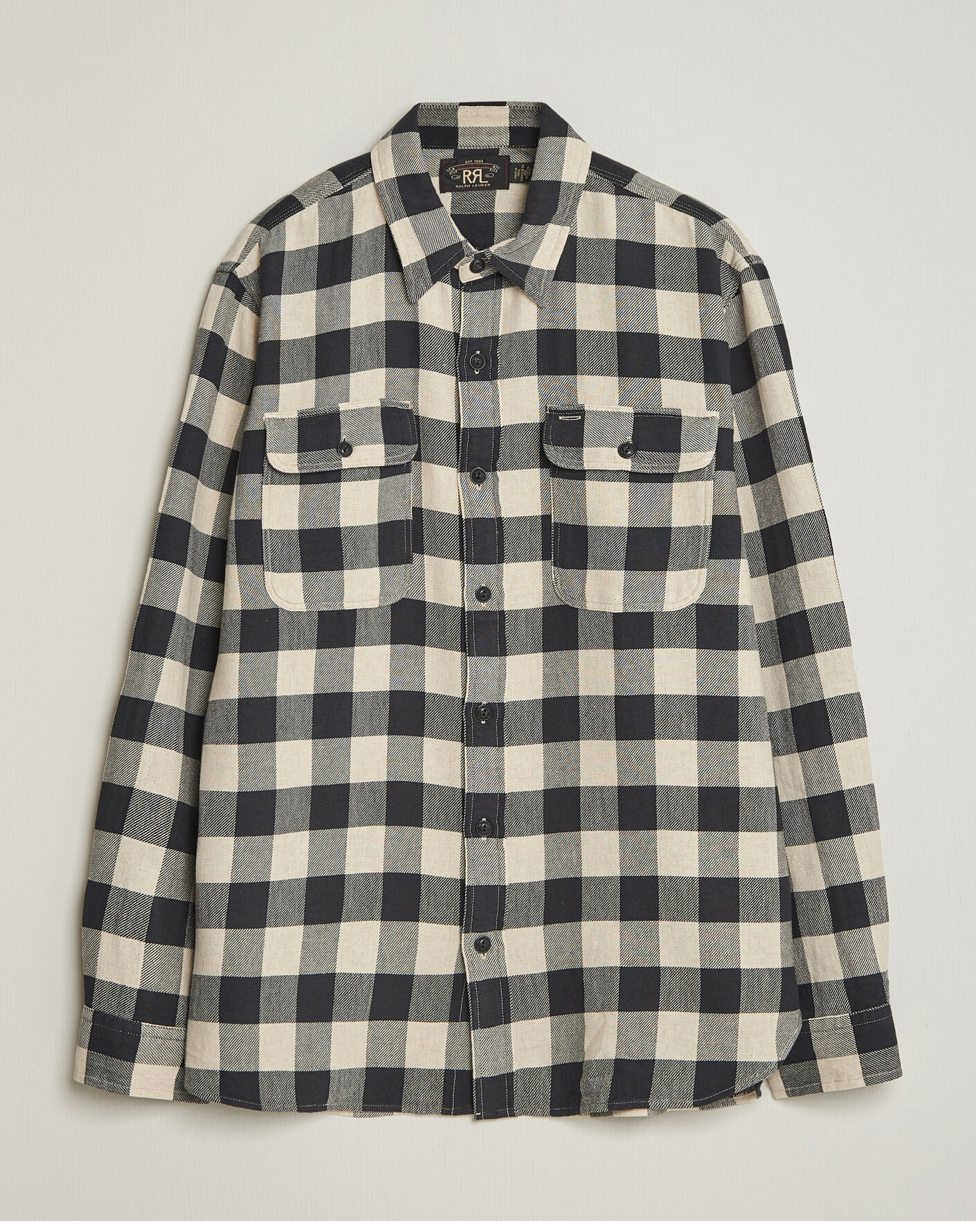 Herren | Hemden | RRL | Matlock Plaid Shirt Black/Cream