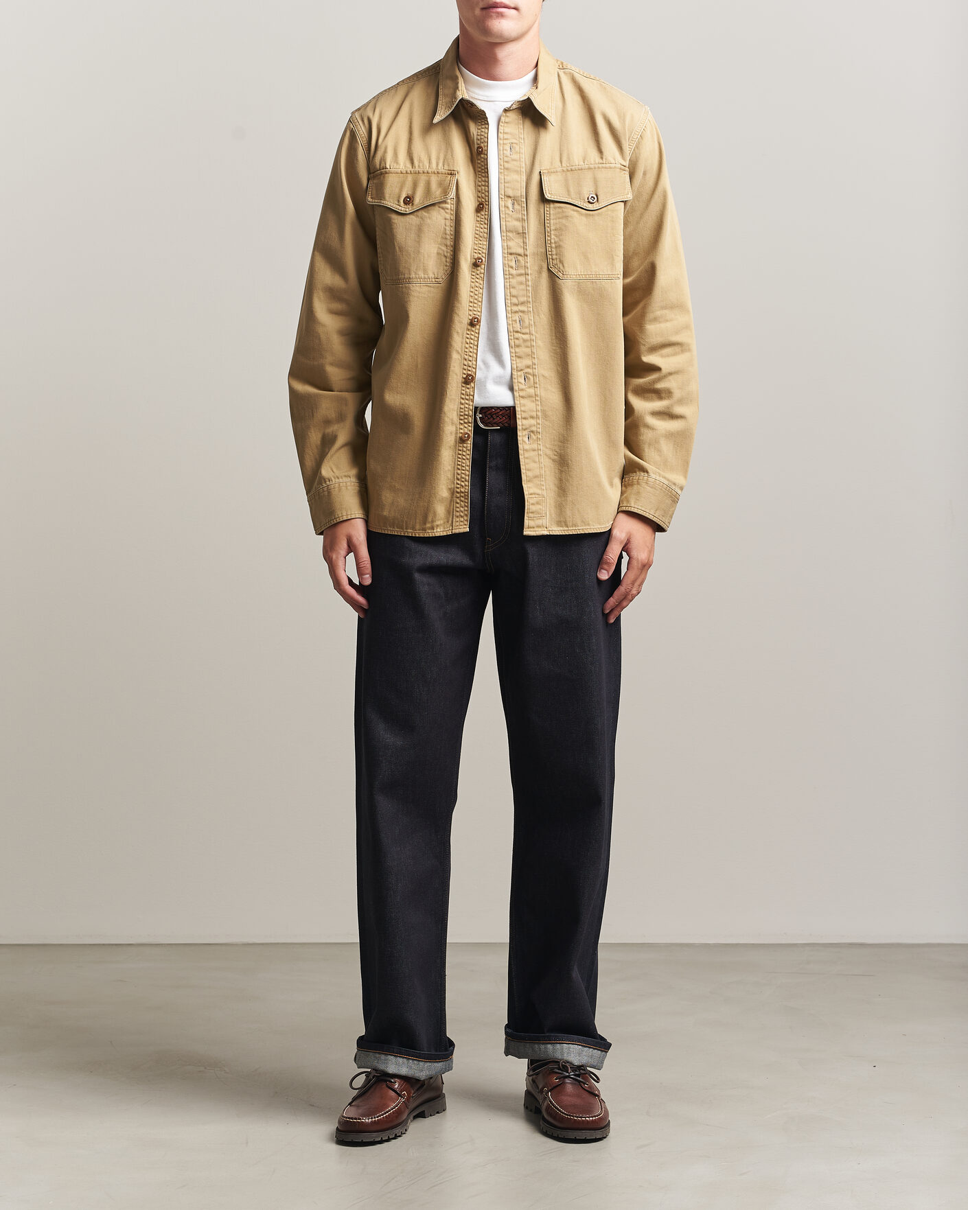 Herren | Hemden | RRL | Officers Shirt Faded Tan