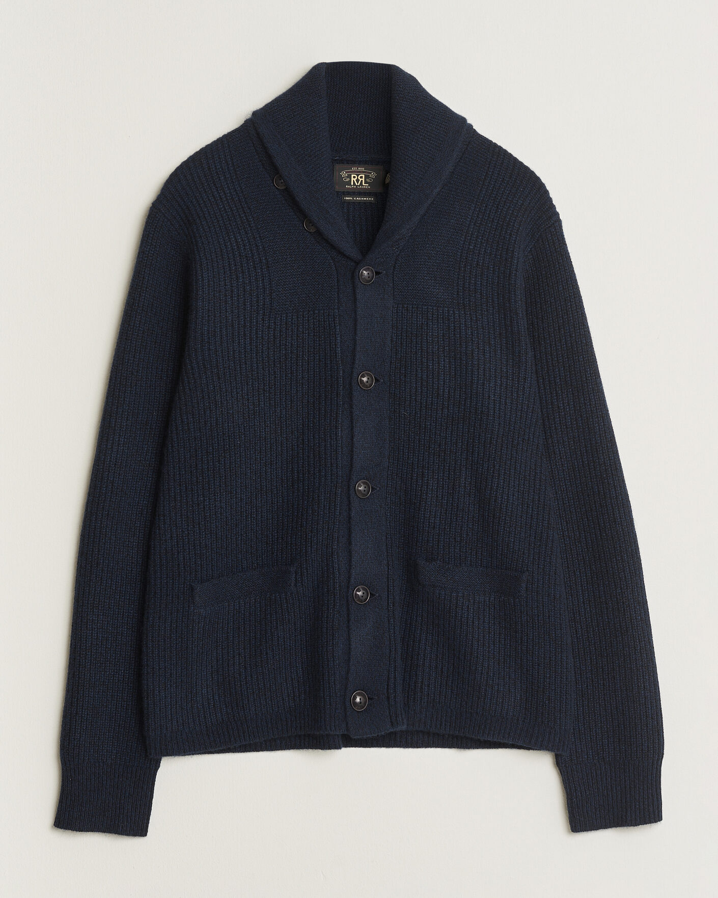 Herren | Pullover | RRL | Cashmere Shawl Collar Cardigan Navy