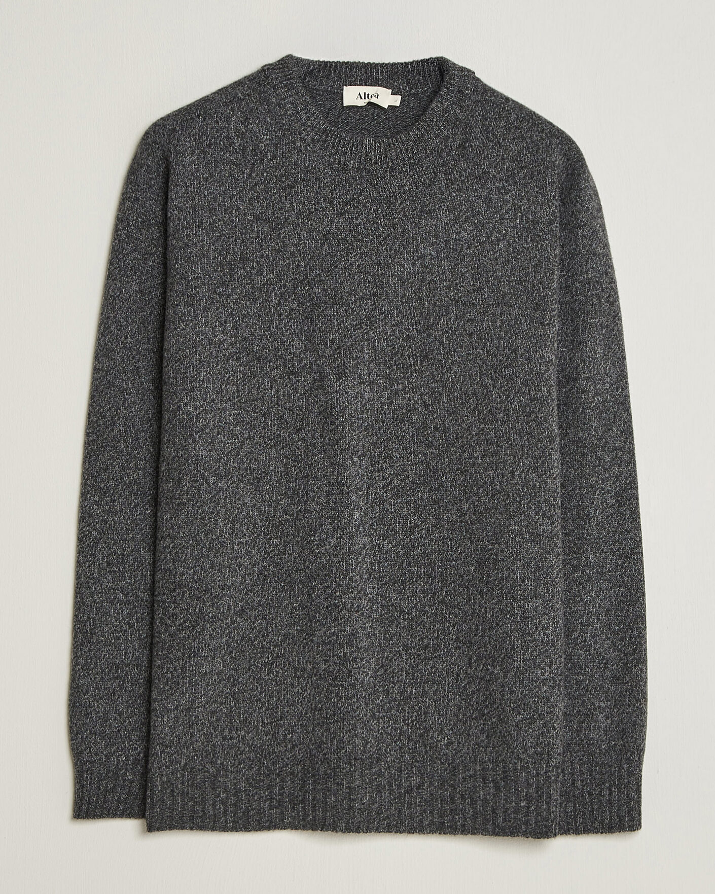 Herren | Pullover | Altea | Wool/Cashmere Crew Neck Pullover Charcoal Melange