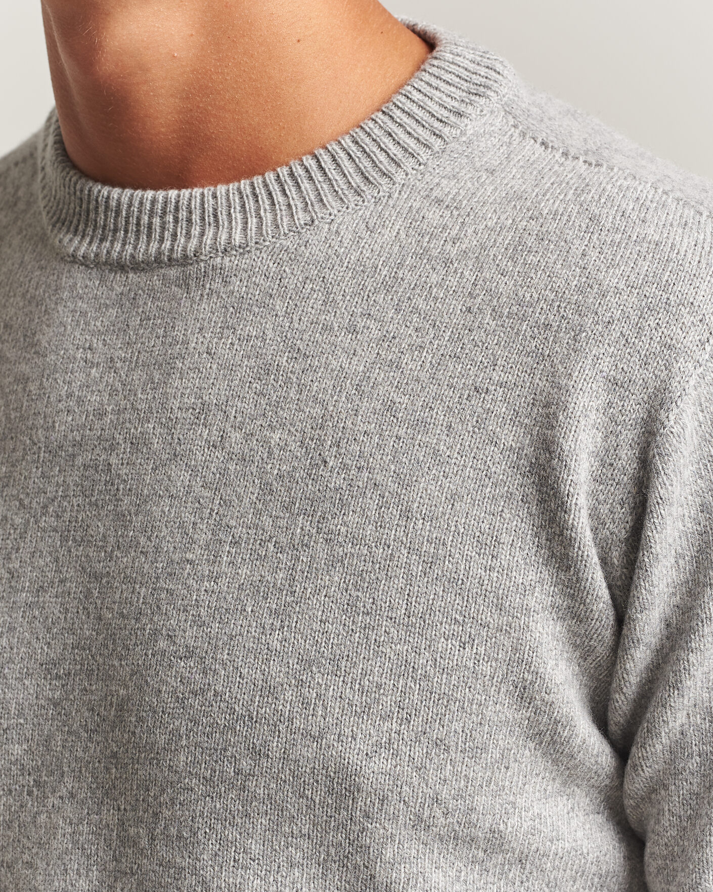 Herren | Pullover | Altea | Wool/Cashmere Crew Neck Pullover Light Grey