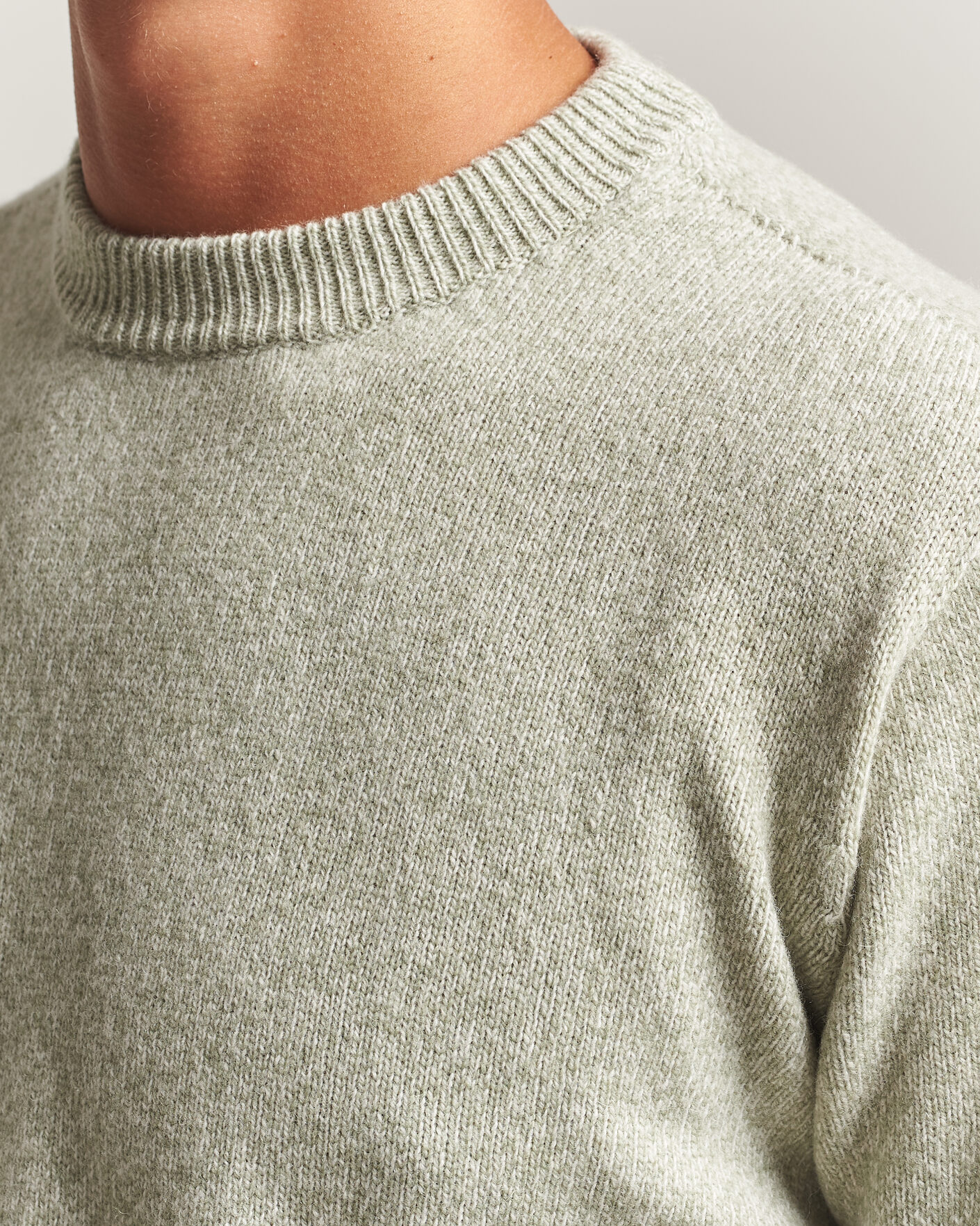 Herren | Pullover | Altea | Wool/Cashmere Crew Neck Pullover Mint Green