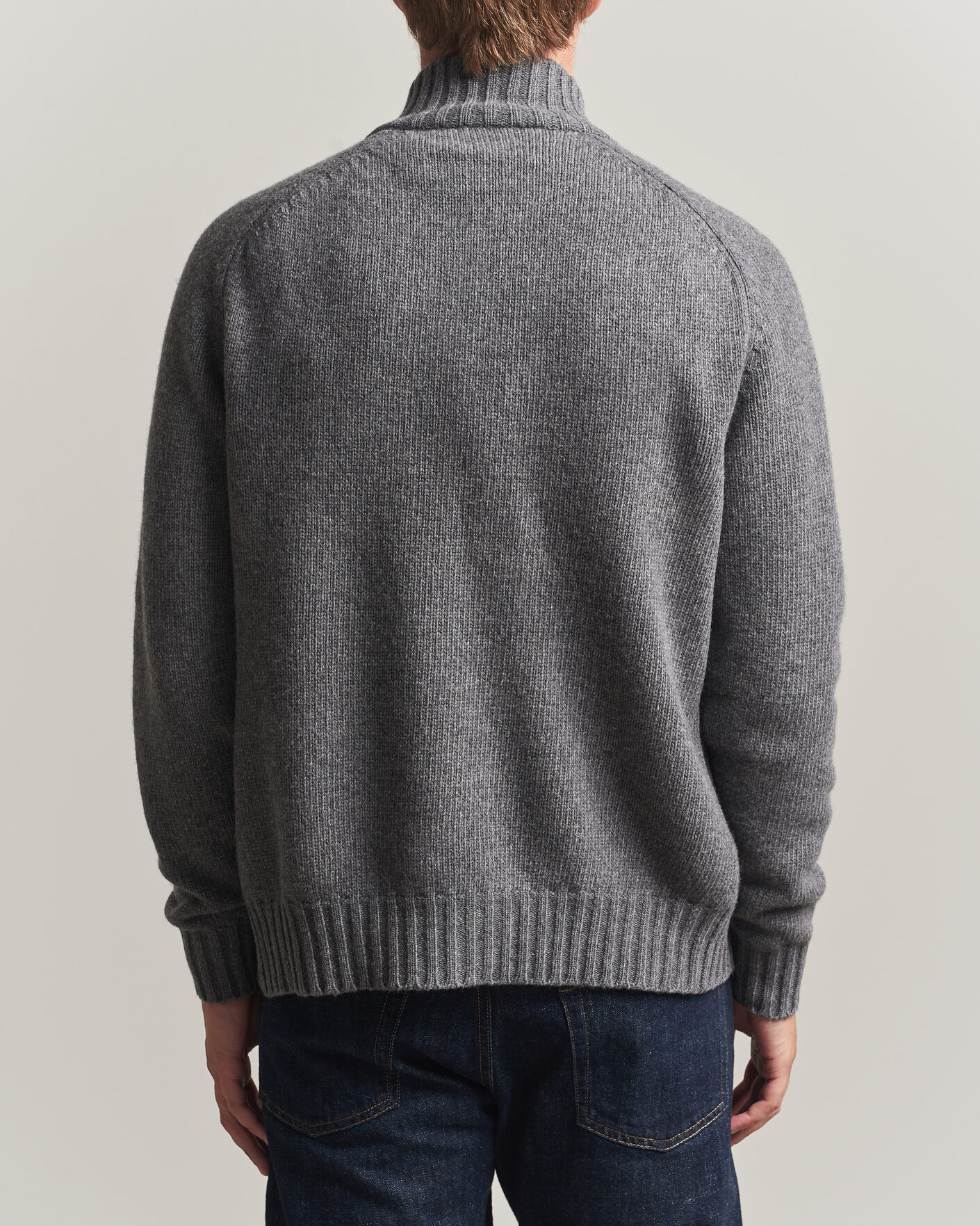 Herren | Pullover | Altea | Raglan Sleeve Buttoned Cardigan Grey Melange
