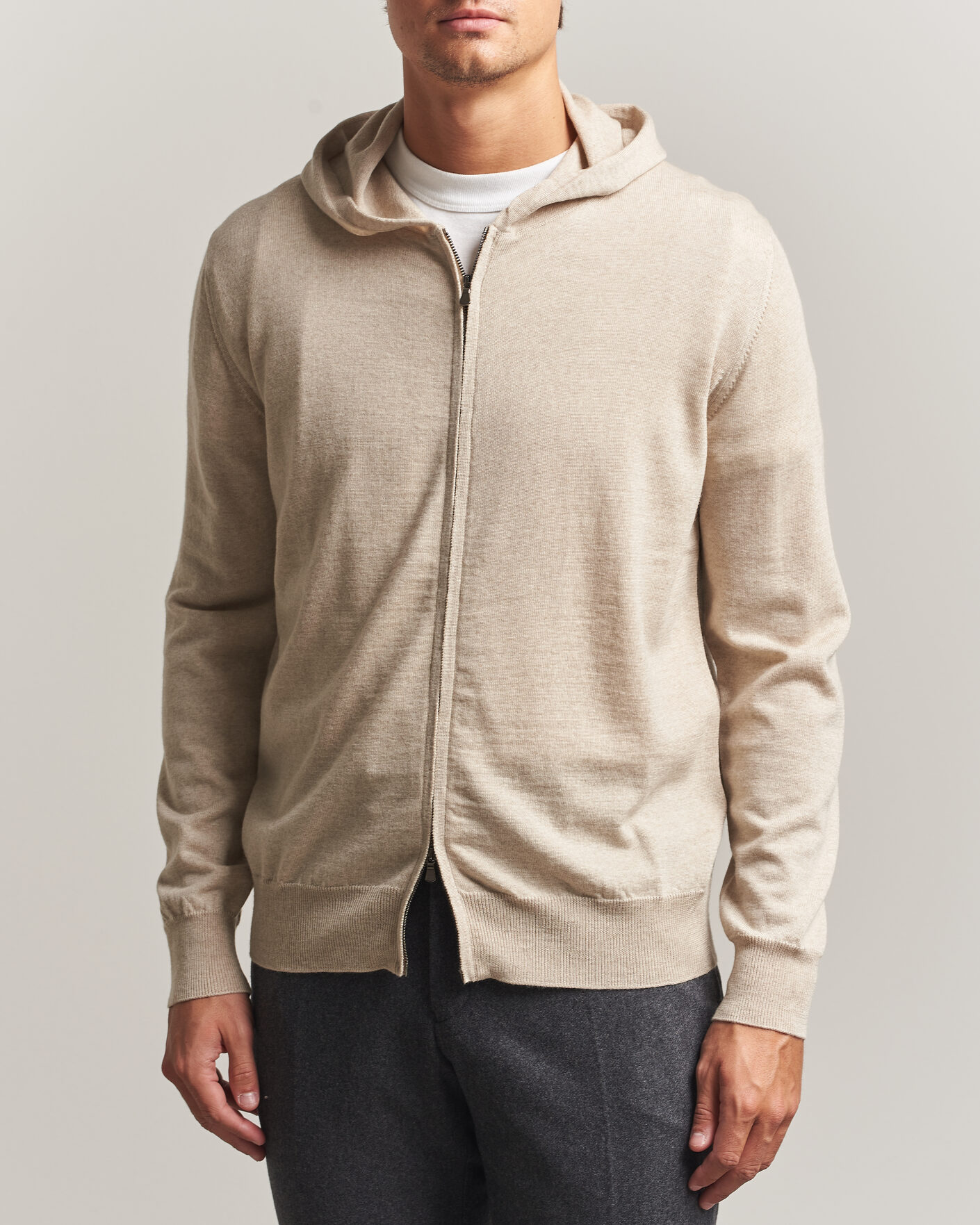 Herren | Pullover | Altea | Merino Wool Cardigan Beige