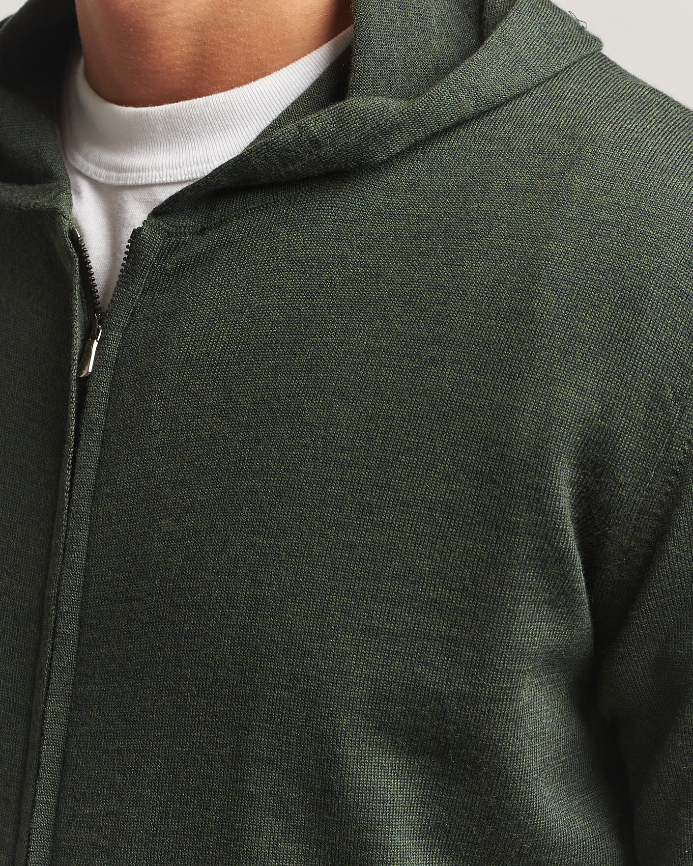 Herren | Pullover | Altea | Merino Wool Cardigan Dark Military