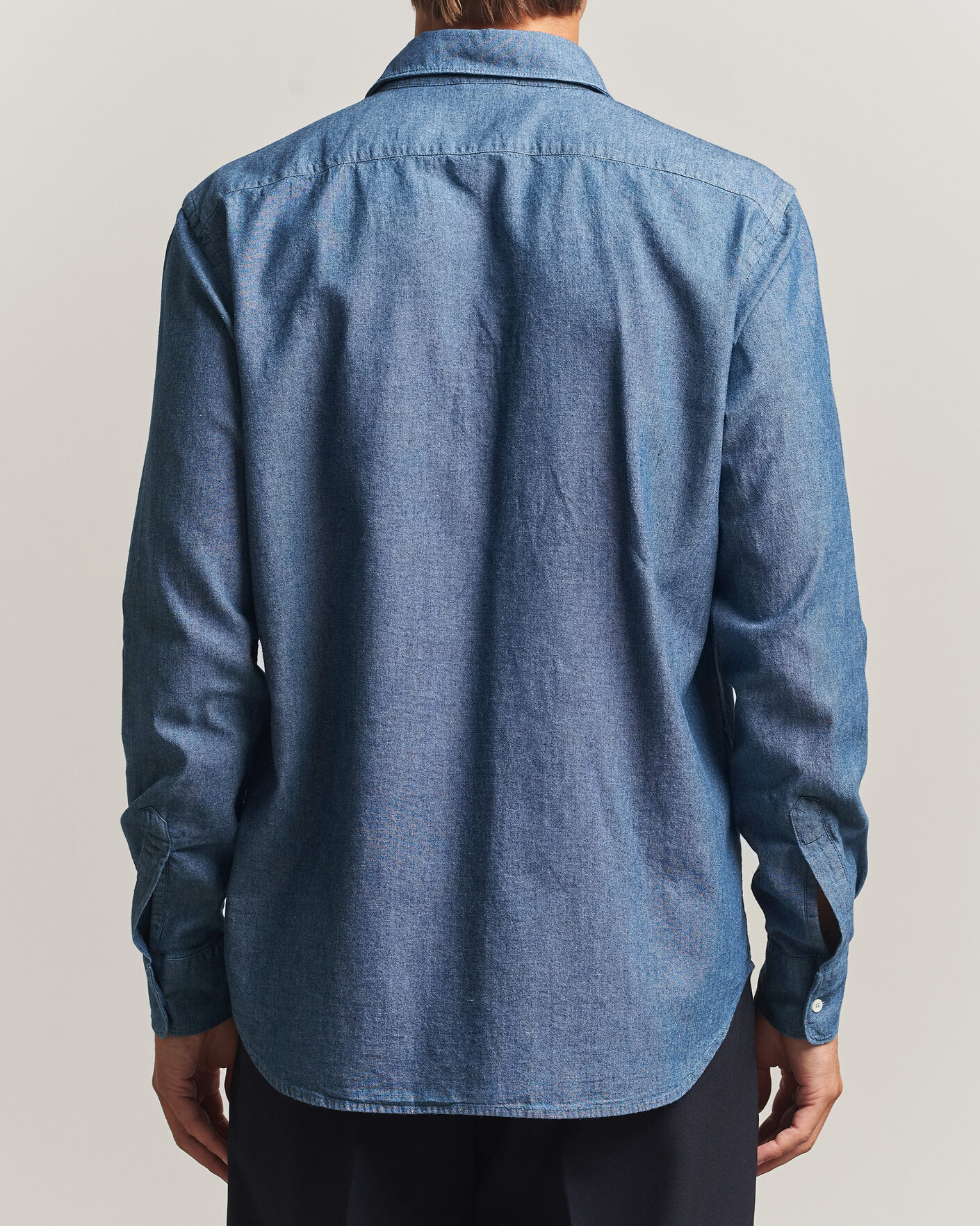 Herren | Hemden | Aspesi | Chambray Shirt Blue Denim