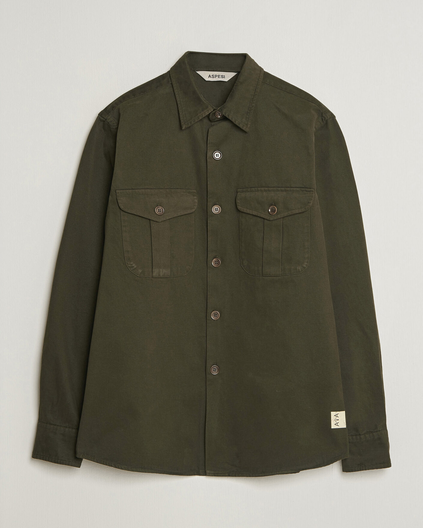 Herren | Hemden | Aspesi | Twill Cotton Overshirt Military