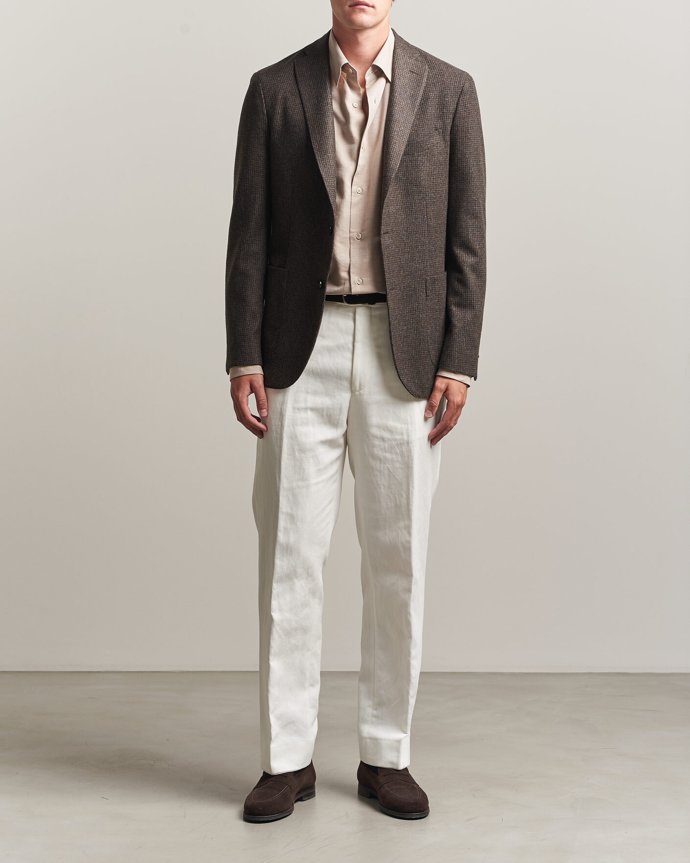 Herren | Sakkos | Boglioli | K Jacket Wool Houndstooth Blazer Dark Brown