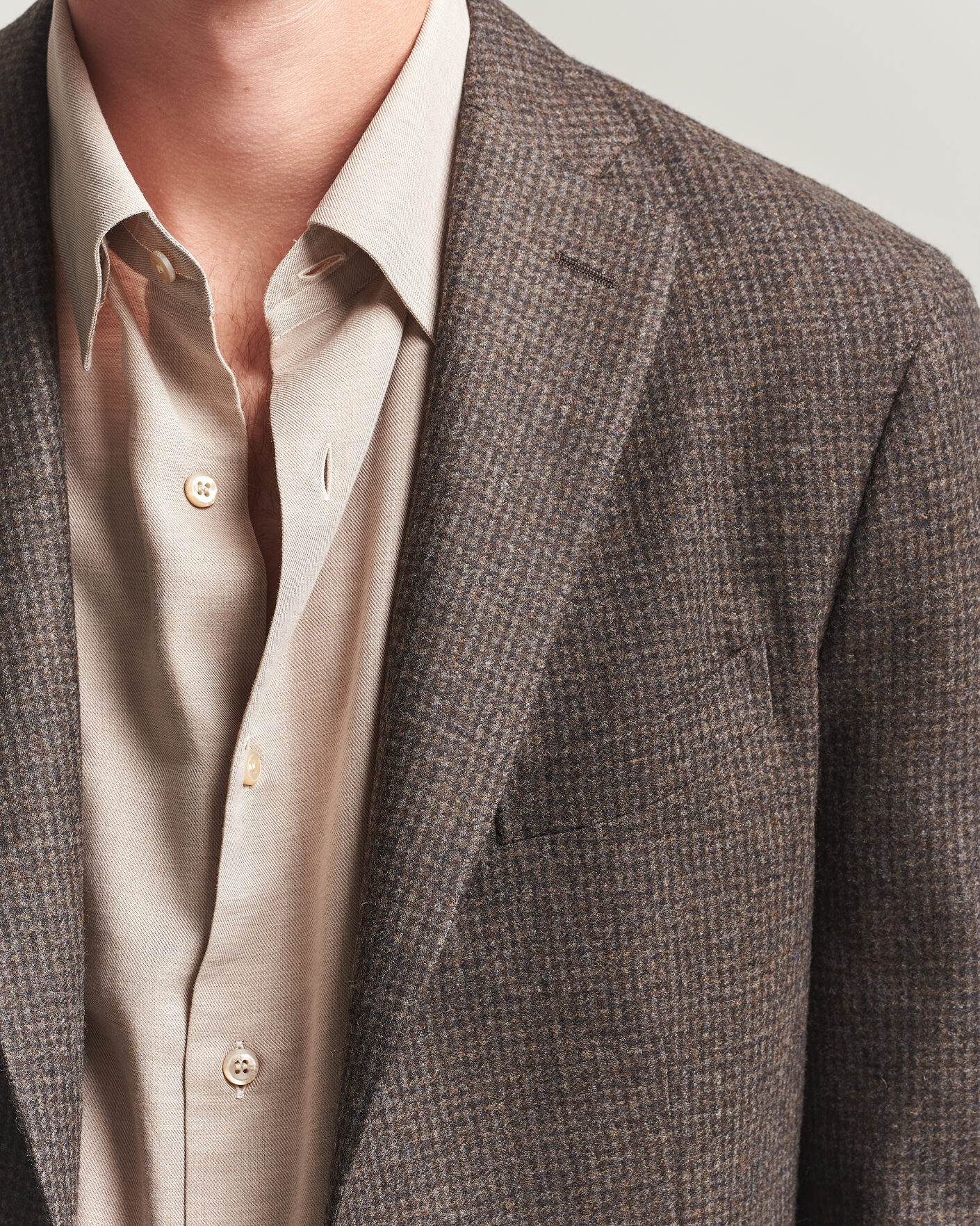 Herren | Sakkos | Boglioli | K Jacket Wool Houndstooth Blazer Dark Brown