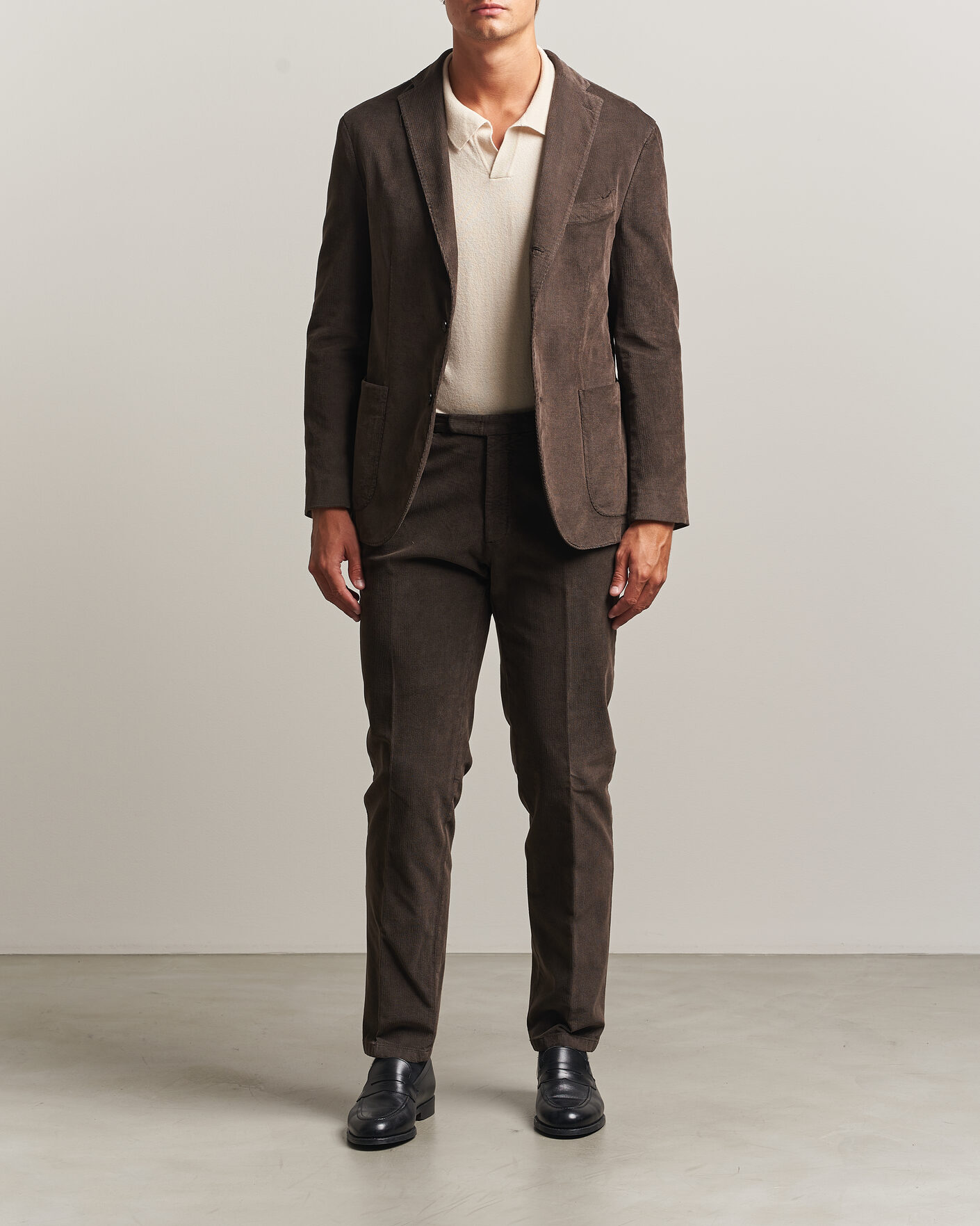 Herren | Anzüge | Boglioli | K Jacket Baby Corduroy Suit Dark Brown