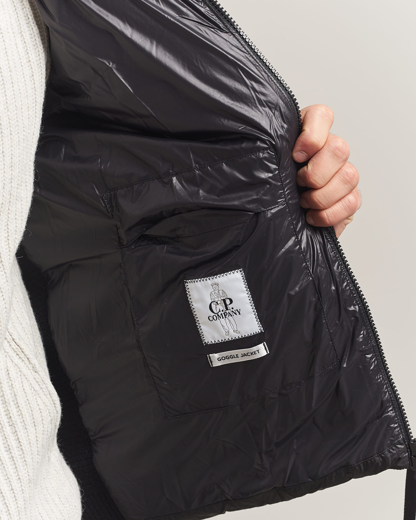 Herren | Jacken | C.P. Company | Merino Wool Padded Hybrid Hood Jacket Black