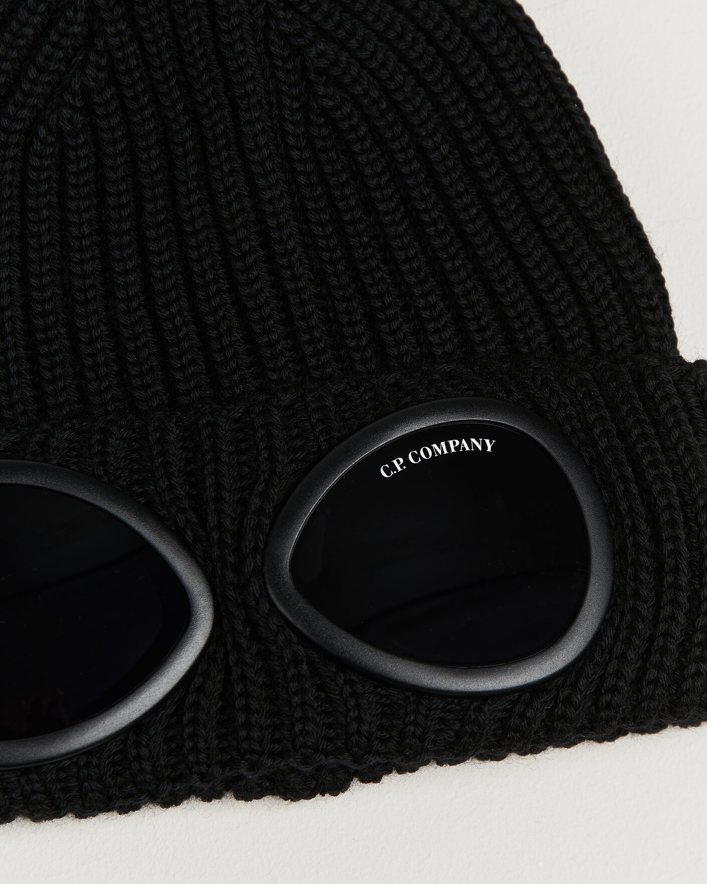 Herren | Mützen | C.P. Company | Knitted Merino Goggle Beanie Black