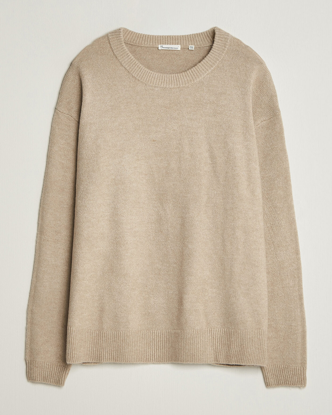 Herren | Pullover | KnowledgeCotton Apparel | Knitted Crewneck Feather Grey