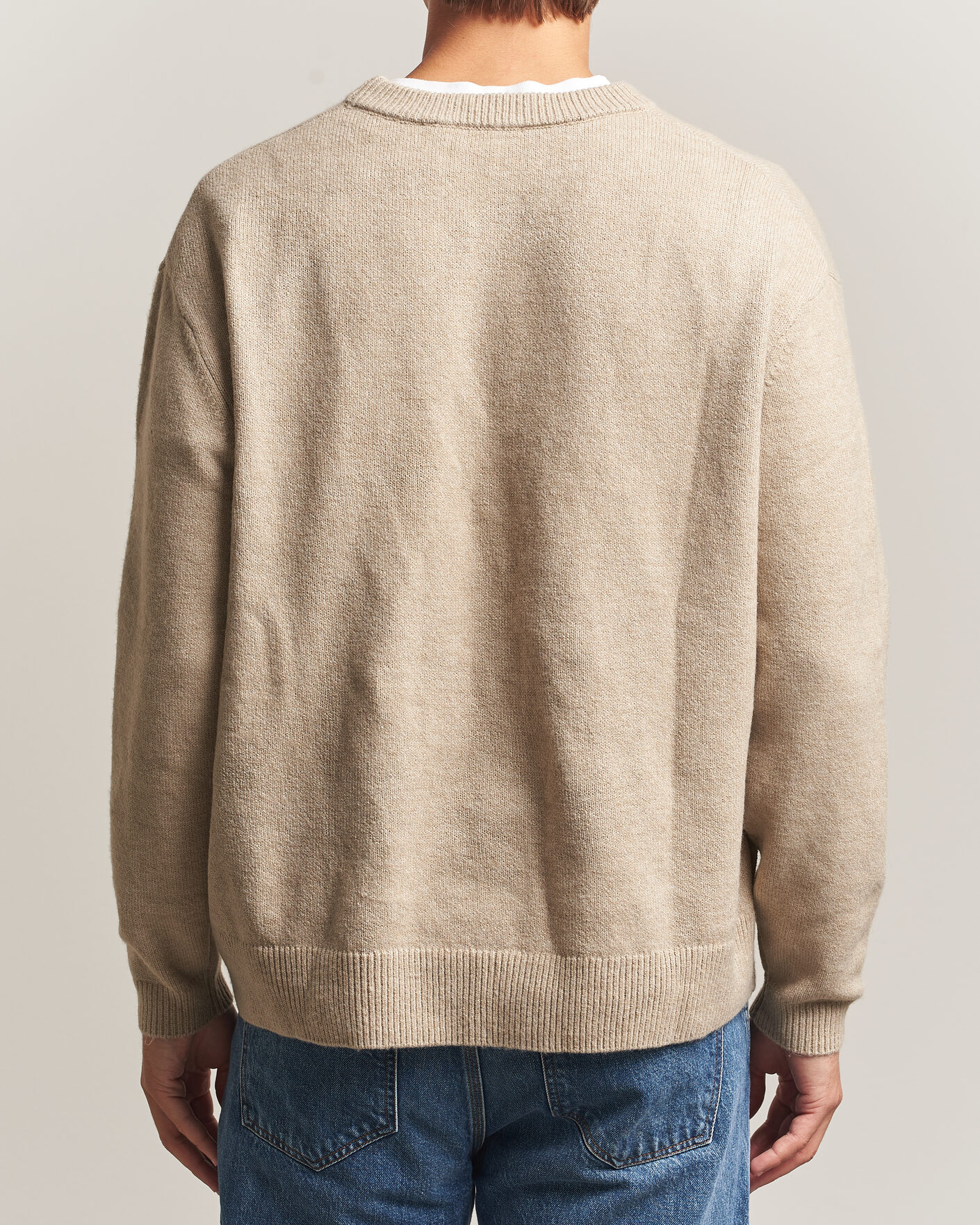Herren | Pullover | KnowledgeCotton Apparel | Knitted Crewneck Feather Grey