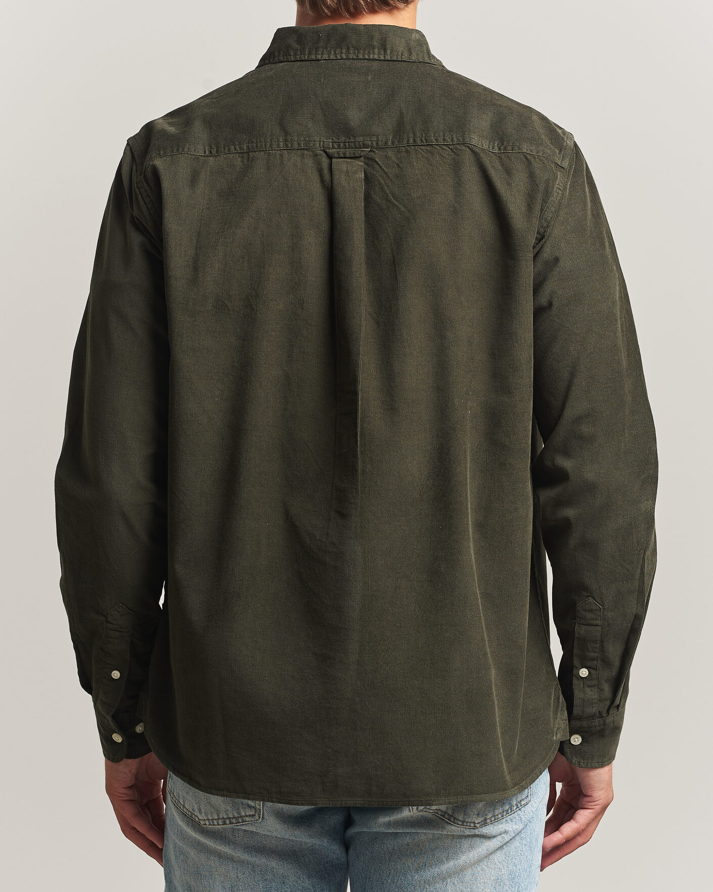 Herren | Hemden | KnowledgeCotton Apparel | Regular Fit Cord Shirt Forest Night