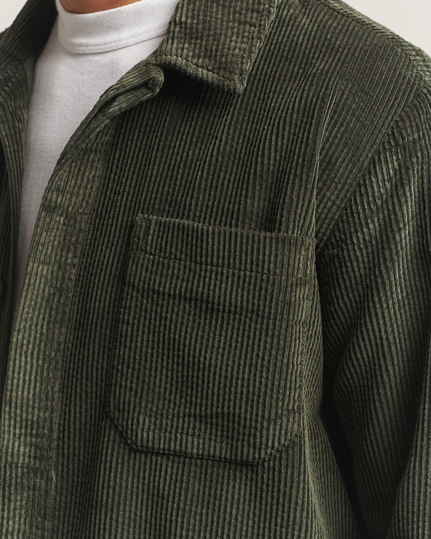 Herren | Hemden | KnowledgeCotton Apparel | Cotton Corduroy Overshirt Forest Night