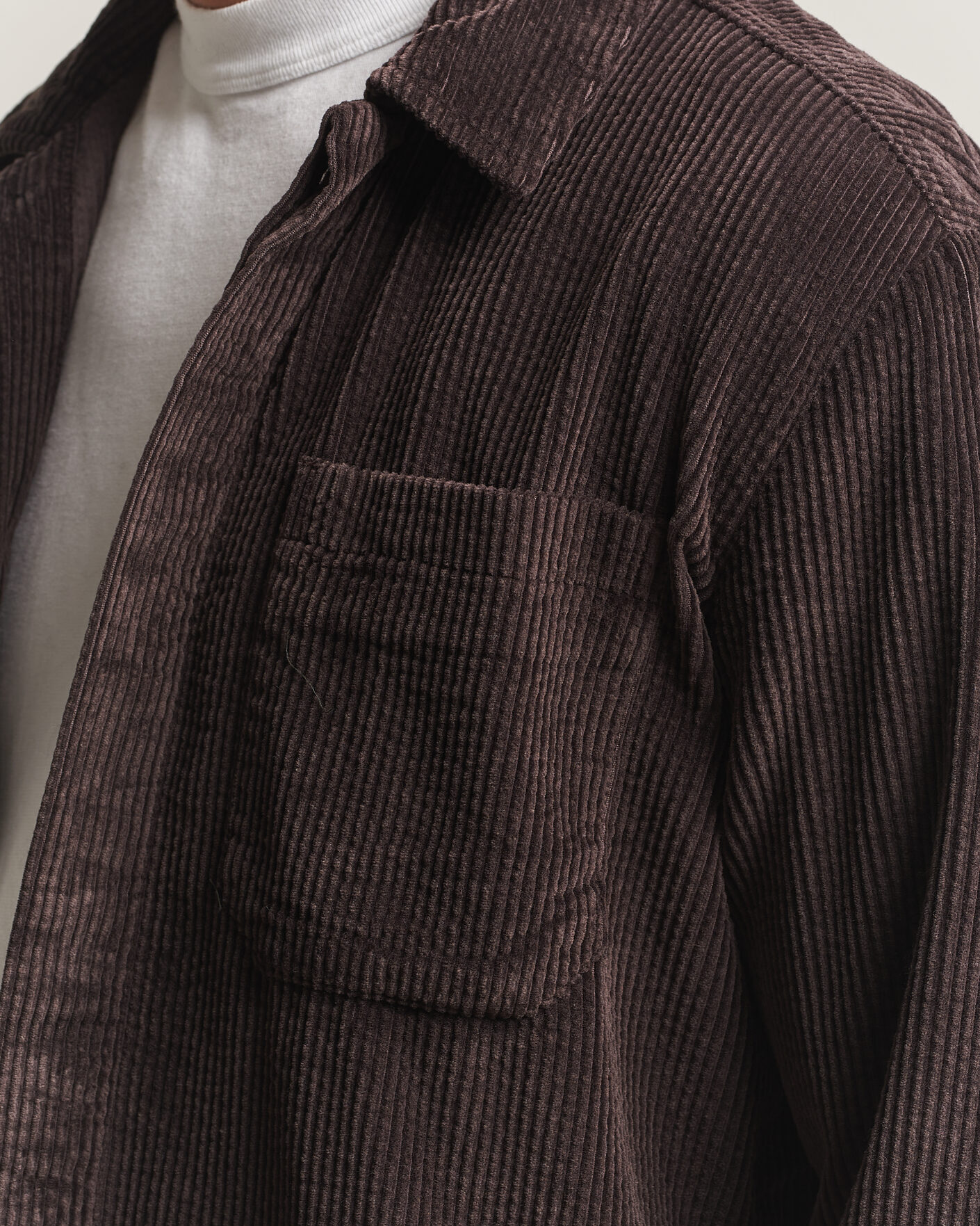 Herren | Hemden | KnowledgeCotton Apparel | Cotton Corduroy Overshirt Chocolate