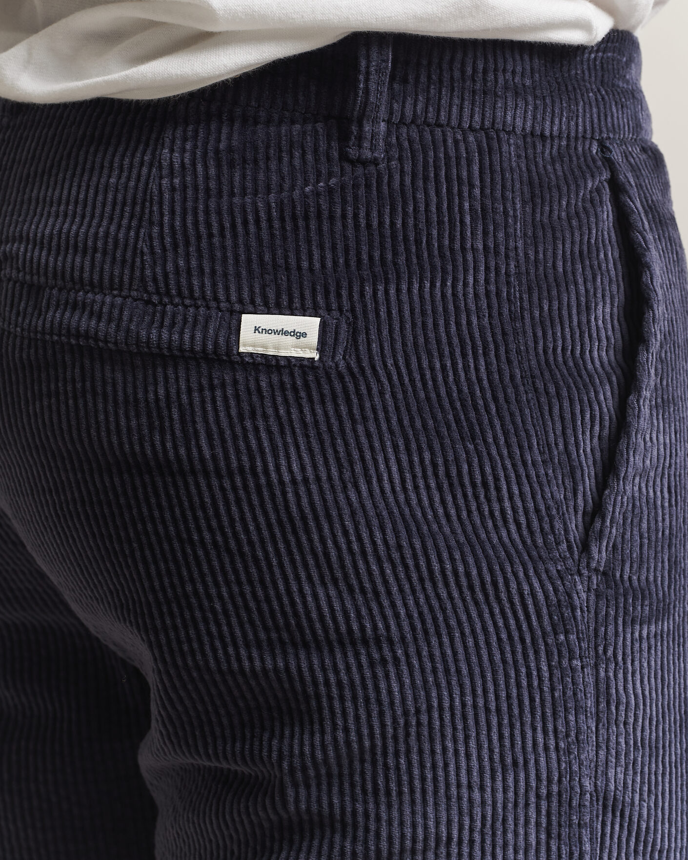 Herren | Hosen | KnowledgeCotton Apparel | Chuck Regular Cord Trousers Night Sky