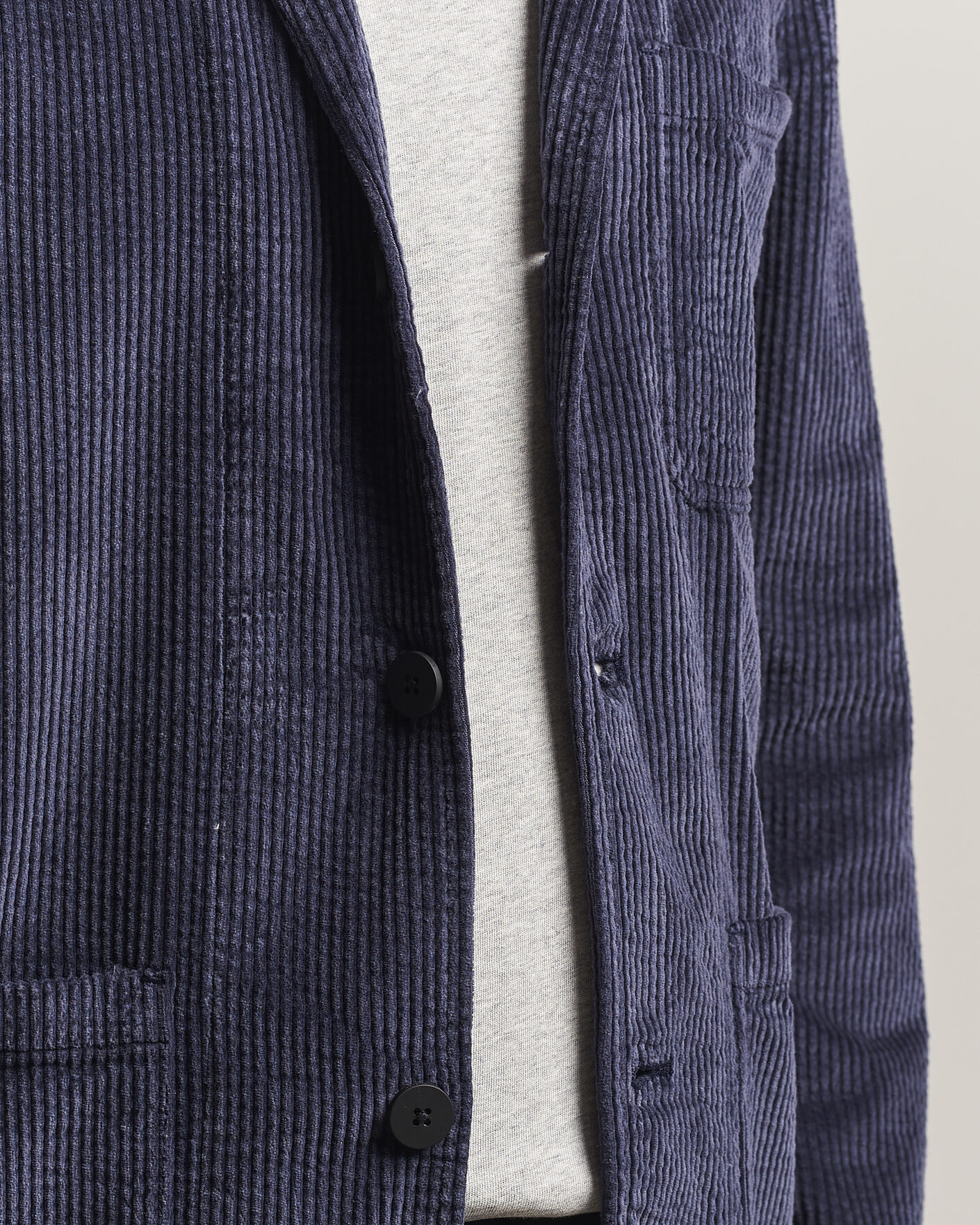 Herren | Sakkos | KnowledgeCotton Apparel | Cotton Corduroy Blazer Night Sky