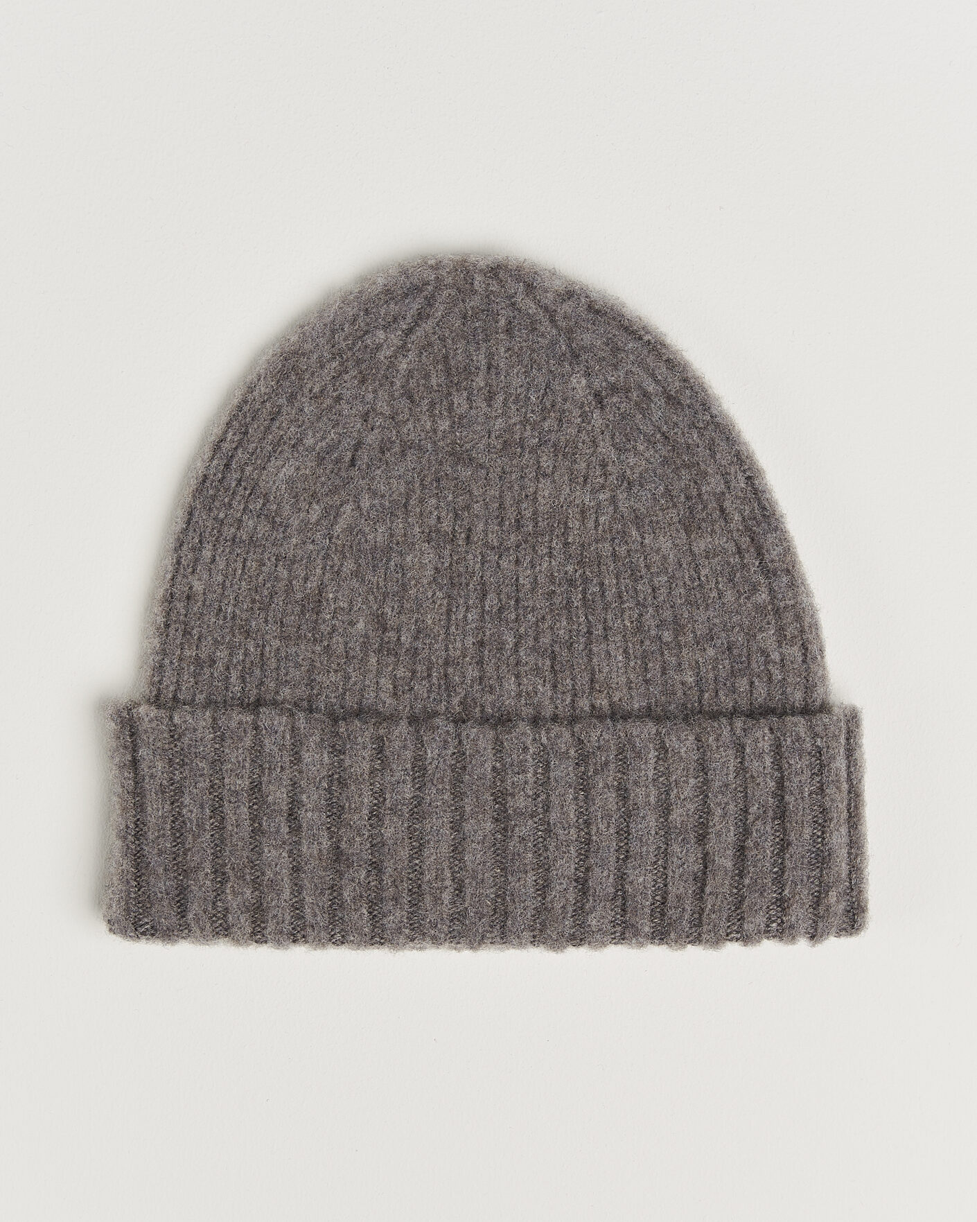 Herren | Mützen | Robert Mackie | Rona Ribbed Shaggy Lambswool Beanie Light Brown