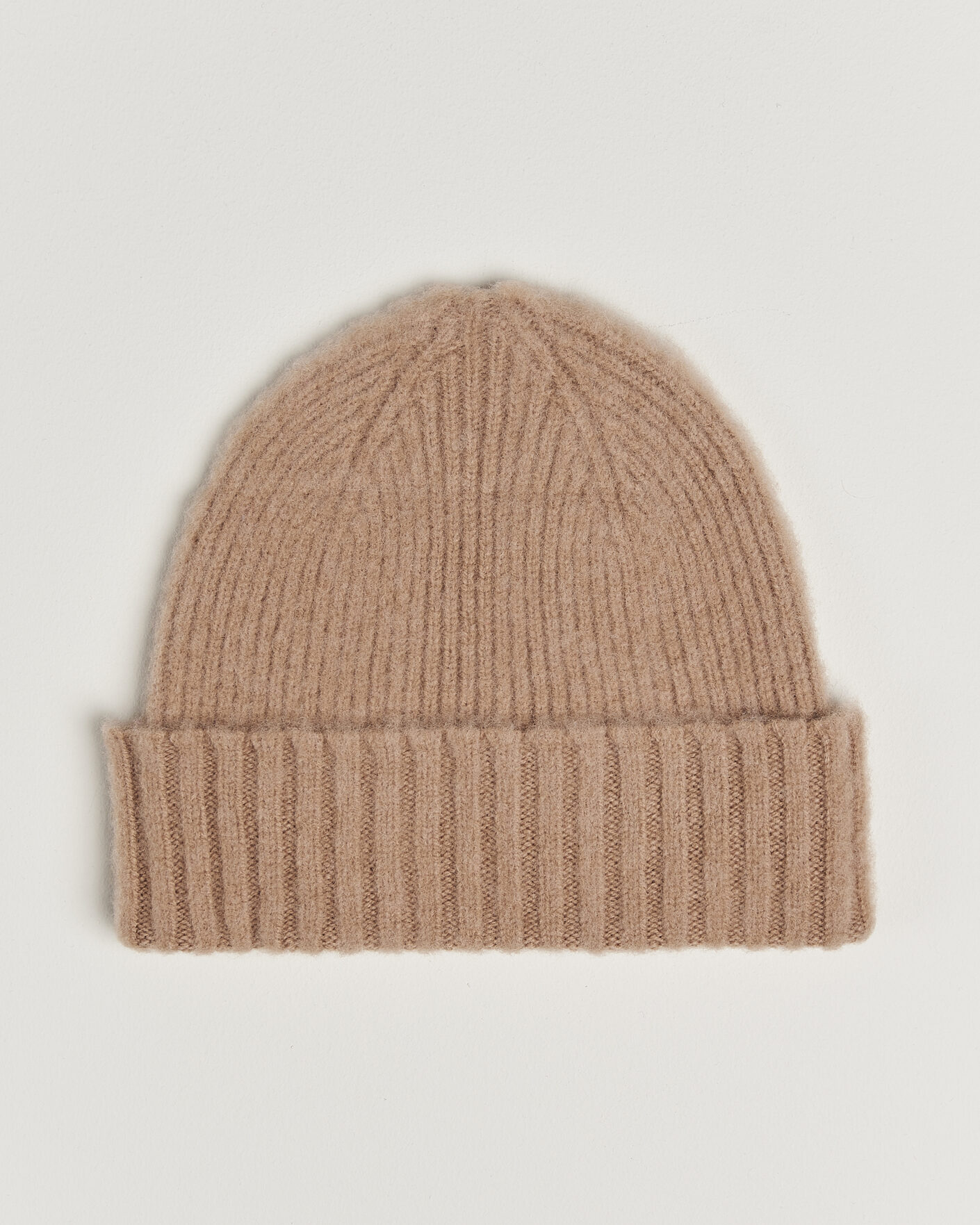 Herren | Mützen | Robert Mackie | Rona Ribbed Shaggy Lambswool Beanie Camel