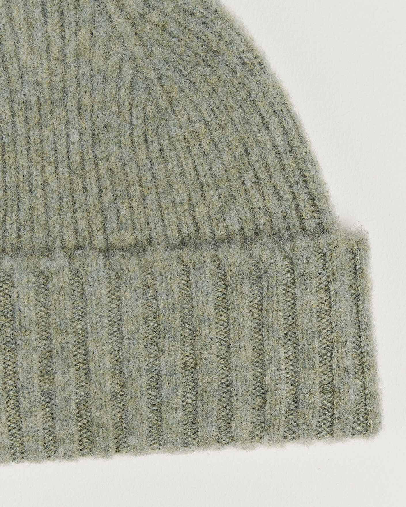 Herren | Mützen | Robert Mackie | Rona Ribbed Shaggy Lambswool Beanie Light Green