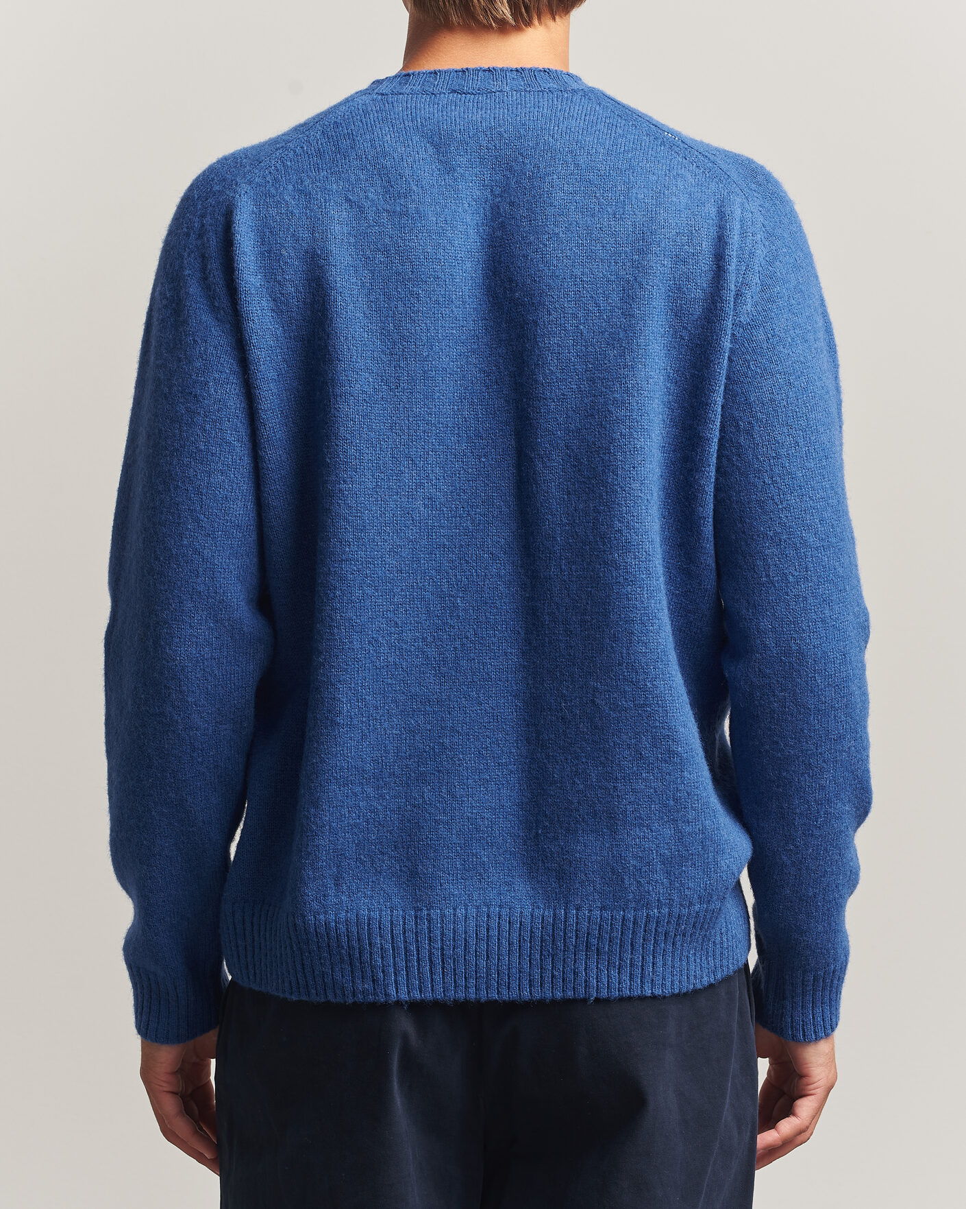 Herren | Pullover | Morgano | Brushed Wool Crewneck High Blue
