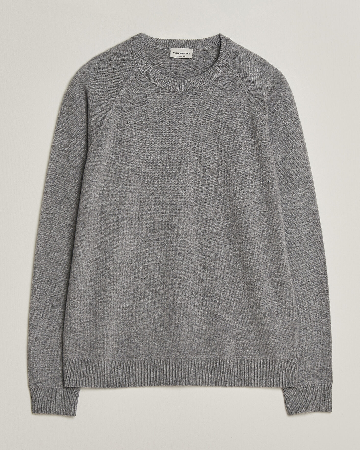 Herren | Pullover | Morgano | Wool/Cashmere Raglan Crew Grey