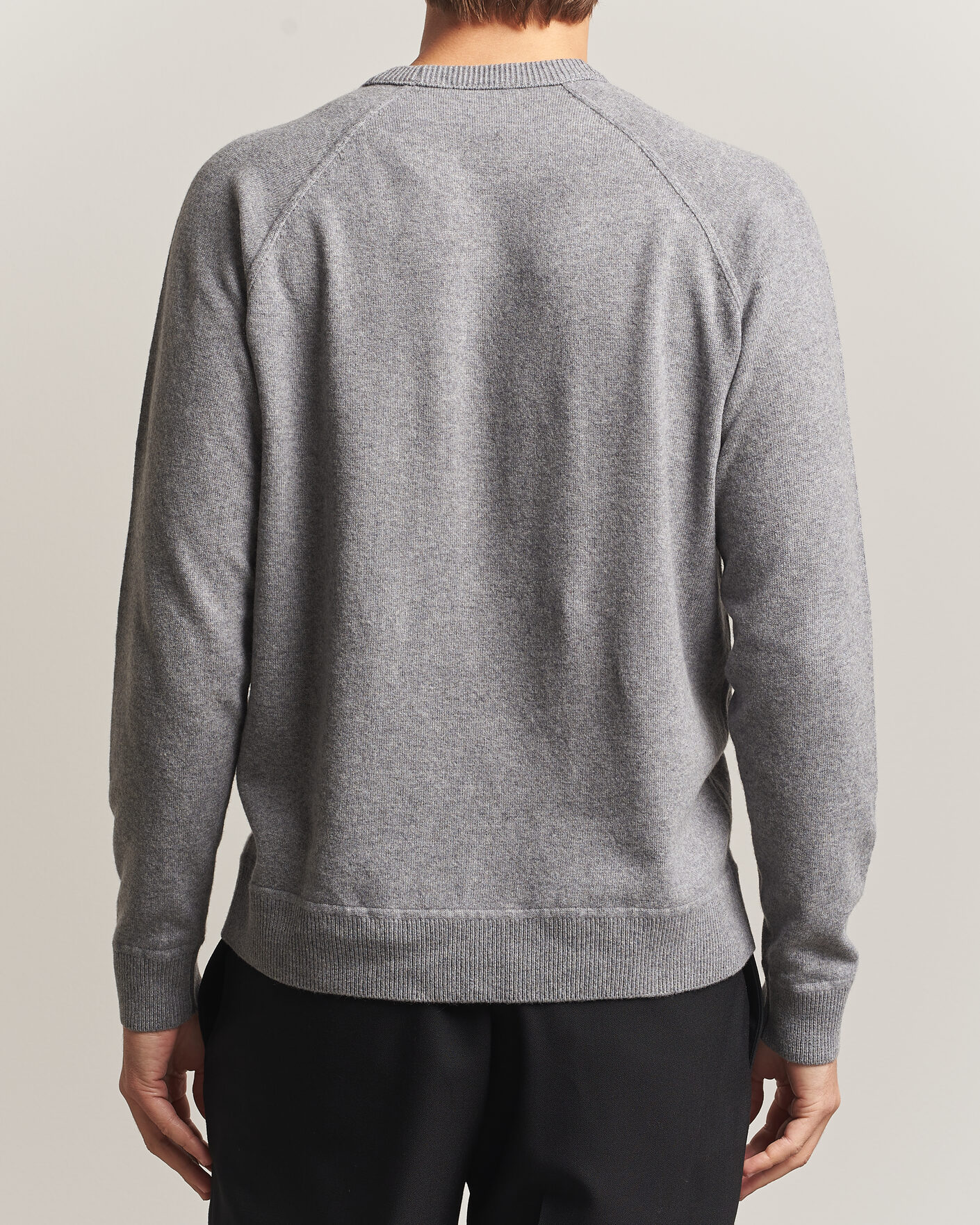 Herren | Pullover | Morgano | Wool/Cashmere Raglan Crew Grey