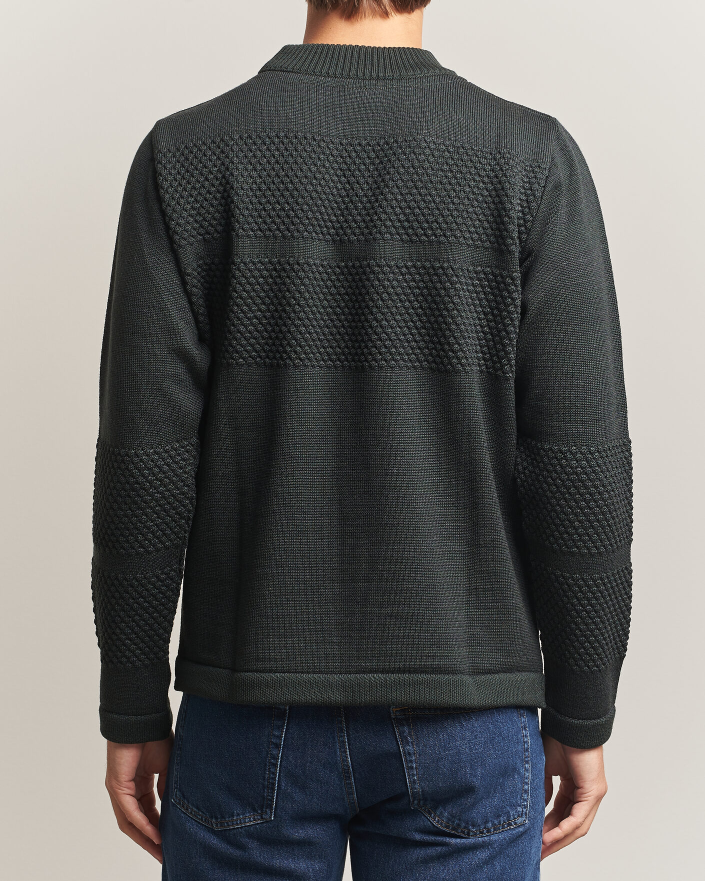 Herren | Pullover | S.N.S. Herning | Fisherman Mock Neck Terrain Green