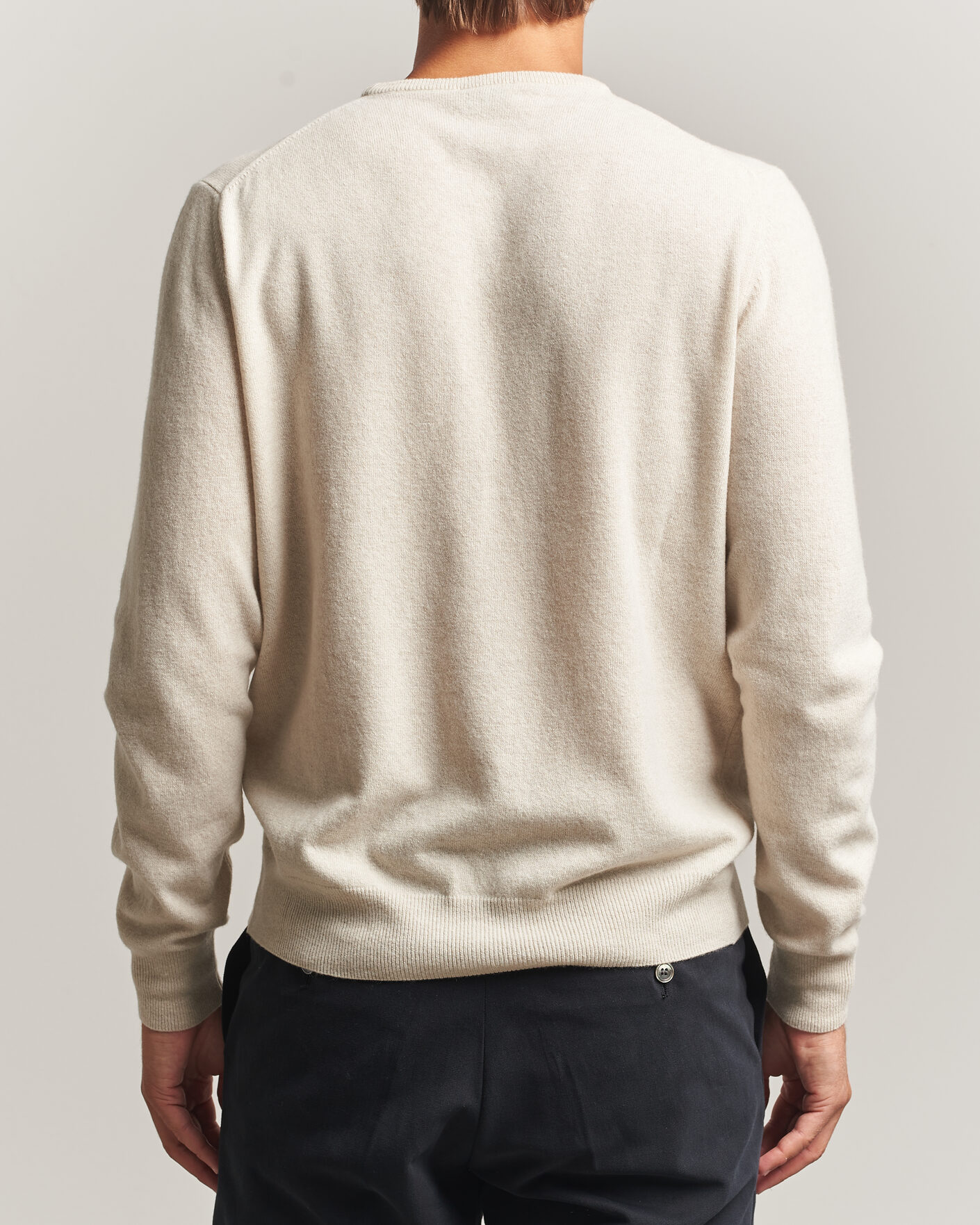 Herren | Pullover | Morgano | Wool/Cashmere Crewneck Beige