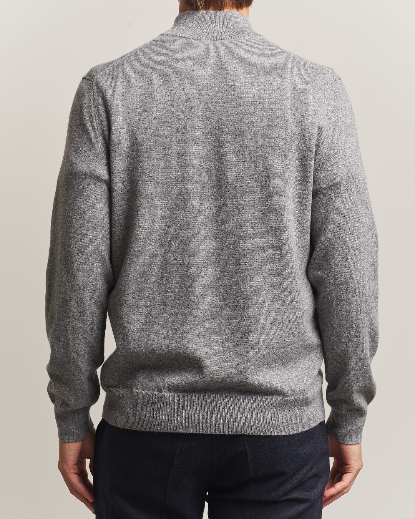 Herren | Pullover | Charles Tyrwhitt | Pure Cashmere Zip Neck Jumper Grey