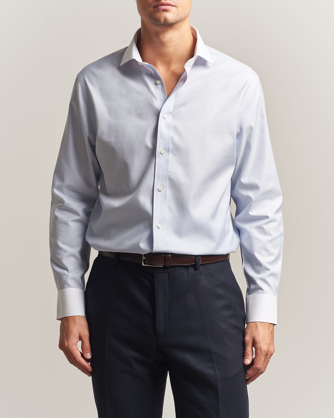Herren | Hemden | Charles Tyrwhitt | Slim Fit Non Iron Plain Winchester Shirt Light Blue