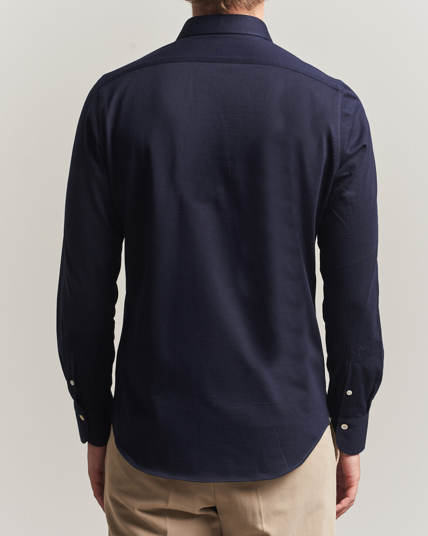 Herren | Hemden | Finamore Napoli | Cotton/Cashmere Jersey Shirt Navy