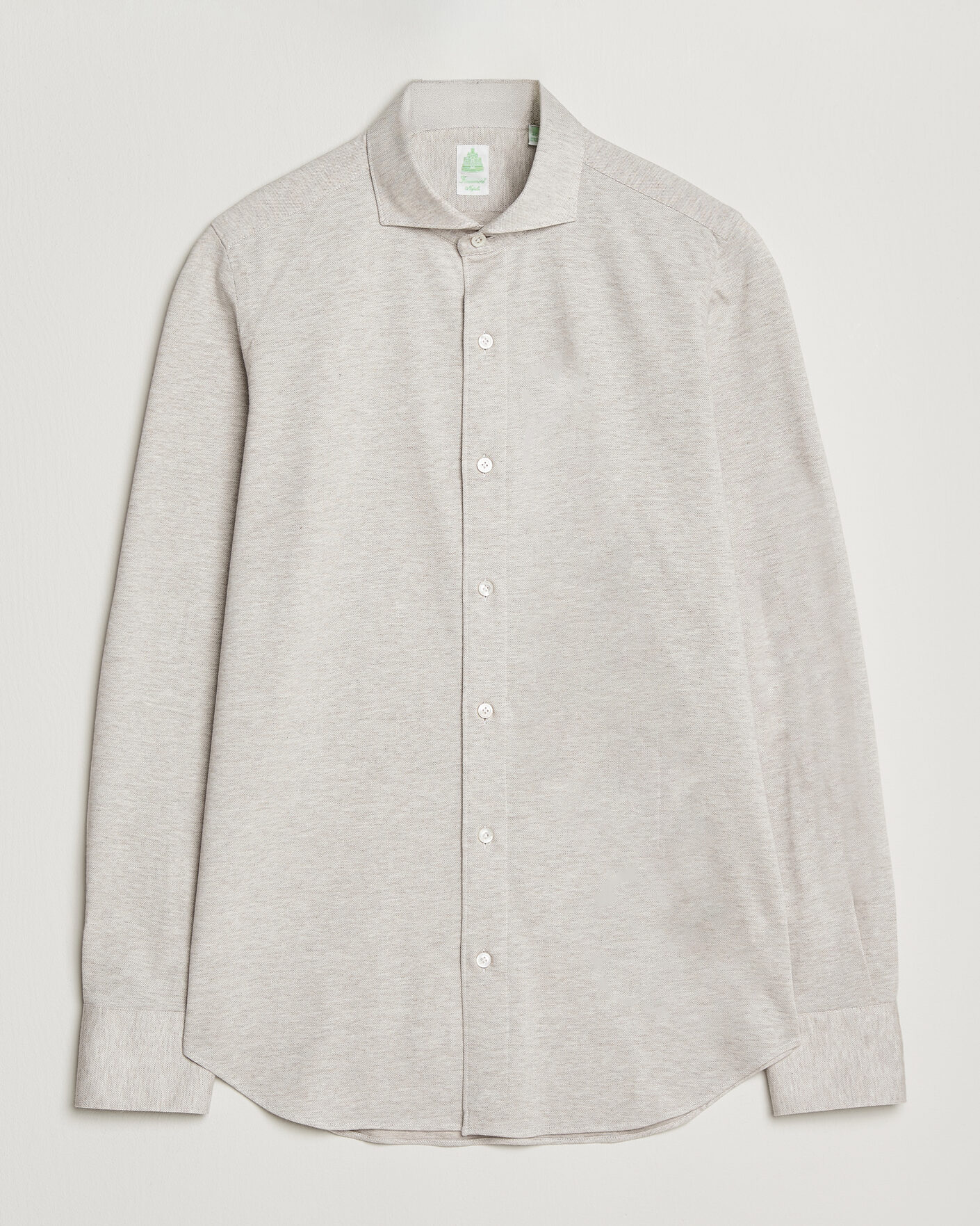 Herren | Hemden | Finamore Napoli | Cotton/Cashmere Jersey Shirt Beige