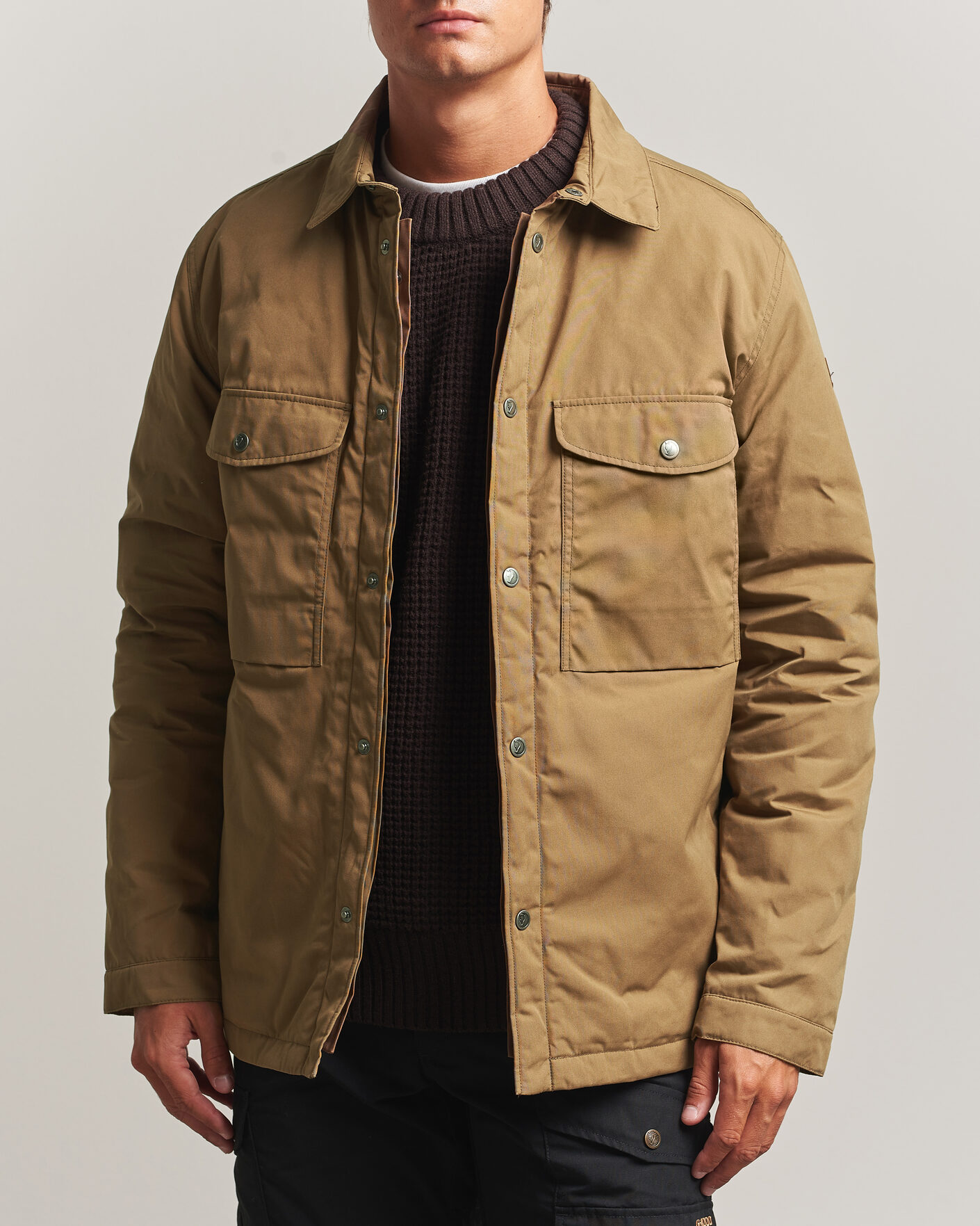 Herren | Jacken | Fjällräven | Övik Down Shirt Jacket Wood Brown