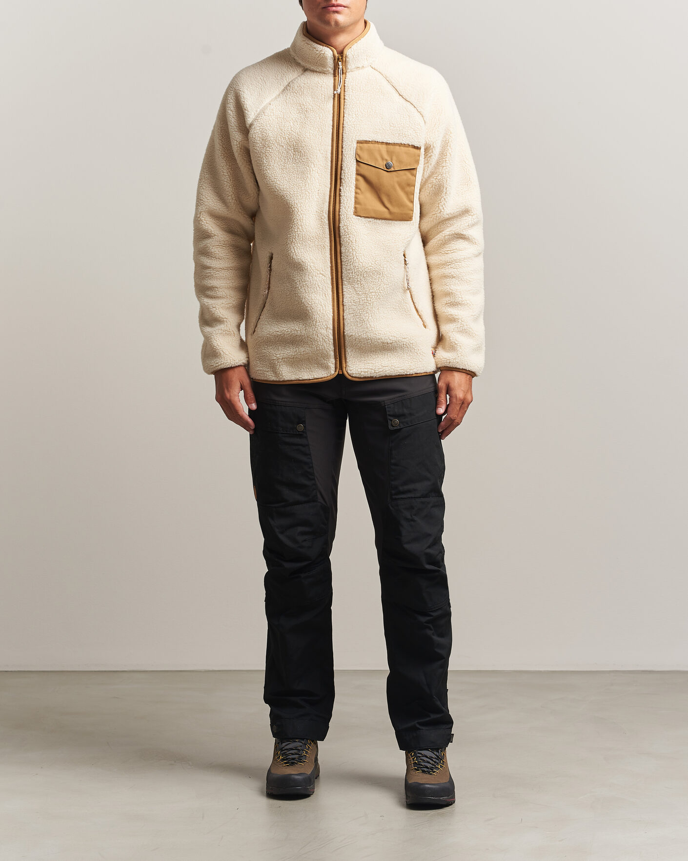 Herren | Pullover | Fjällräven | Vardag Pile Fleece Zip Jacket Chalk White